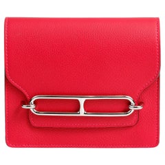 Hermès Rose Red Evercolor  Sac de ceinture Roulis