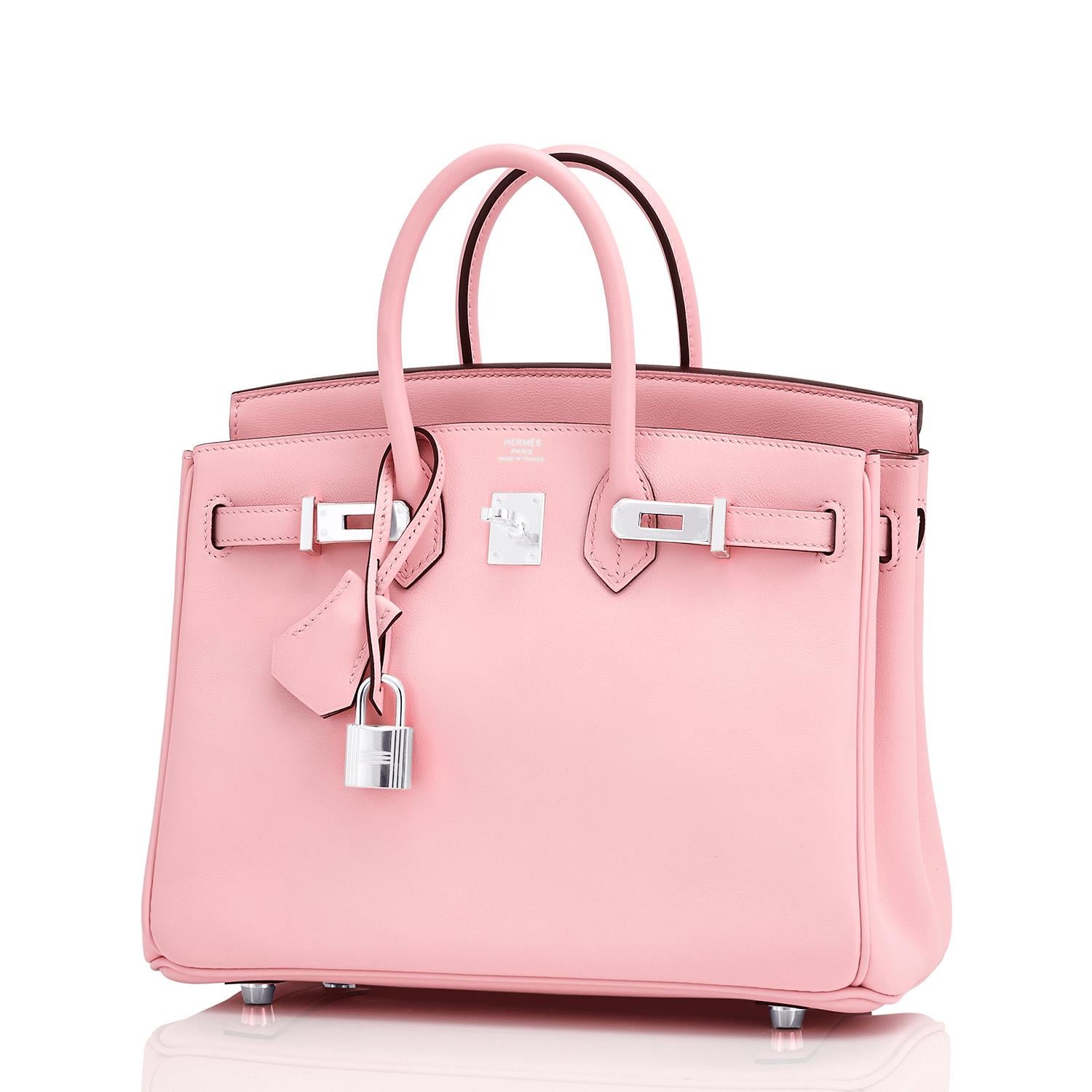 Hermes Rose Sakura Birkin 25 Pink Jewel Bag Grail Z Stamp, 2021
Don't miss this most precious and coveted Hermes Birkin of all time!
Just purchased from Hermes store; bag bears new interior 2021 Z Stamp.
Brand New in Box. Store Fresh.  Pristine