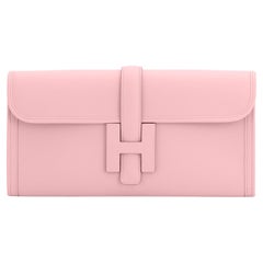 Pochette rose Sakura Jige Elan Hermès, 29 cm, neuve 