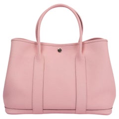 HERMES Rose Sakura pink Country leather GARDEN PARTY 36 Bag