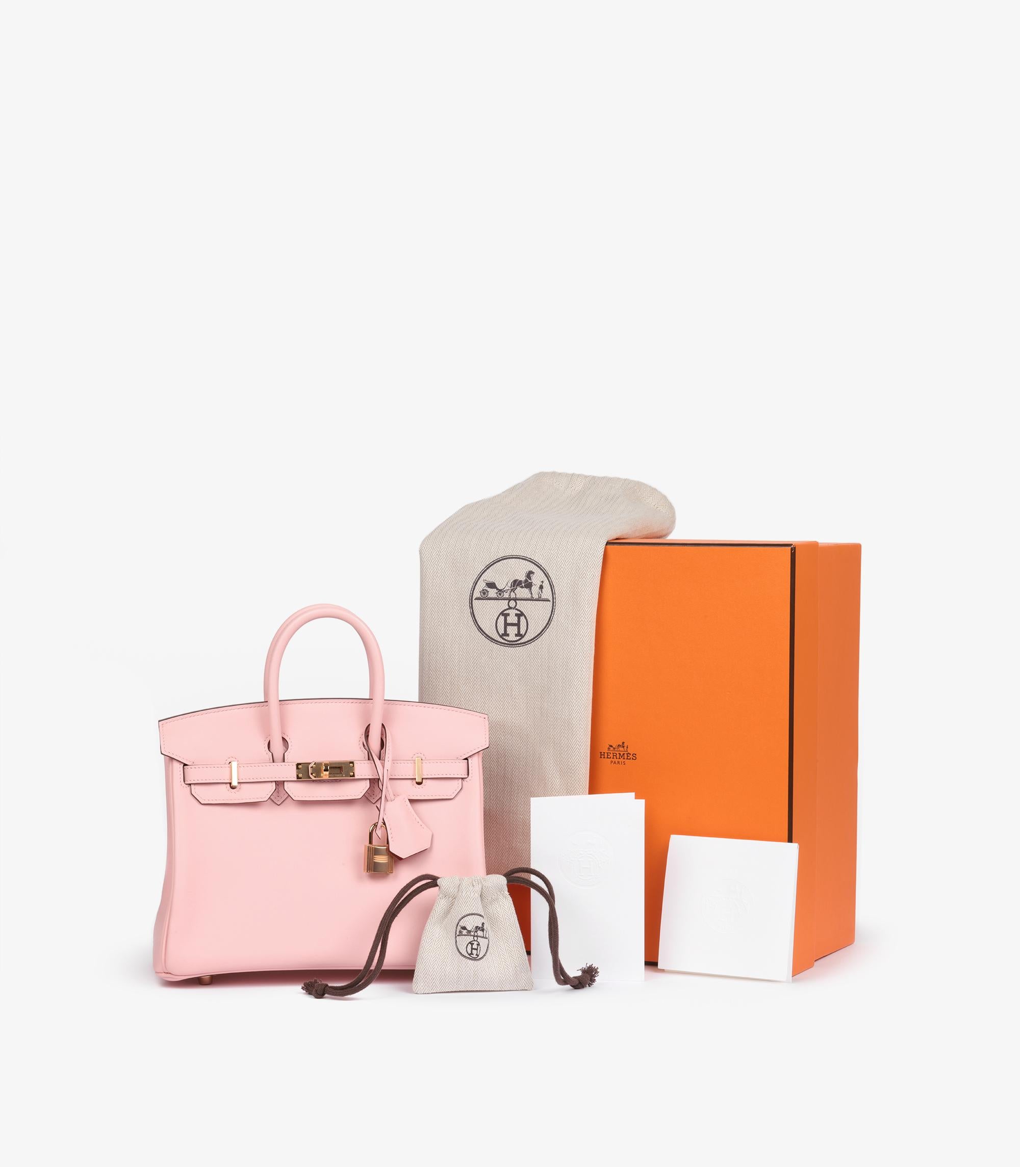 Hermès Rose Sakura & Rose Shocking Swift Leather HSS Special Order Birkin 25cm For Sale 5