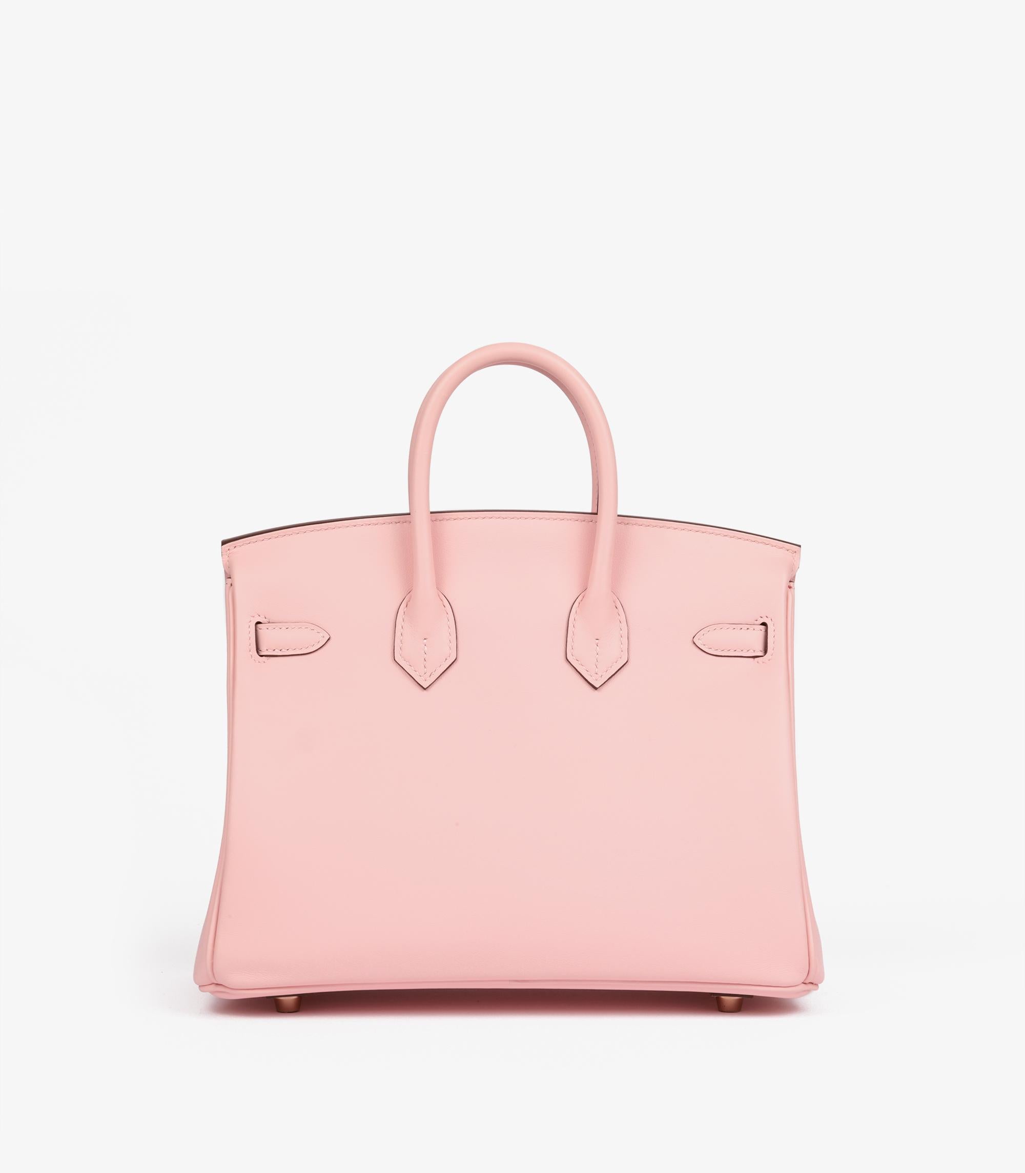 Hermès Rose Sakura & Rose Shocking Swift Leather HSS Special Order Birkin 25cm In New Condition For Sale In Bishop's Stortford, Hertfordshire