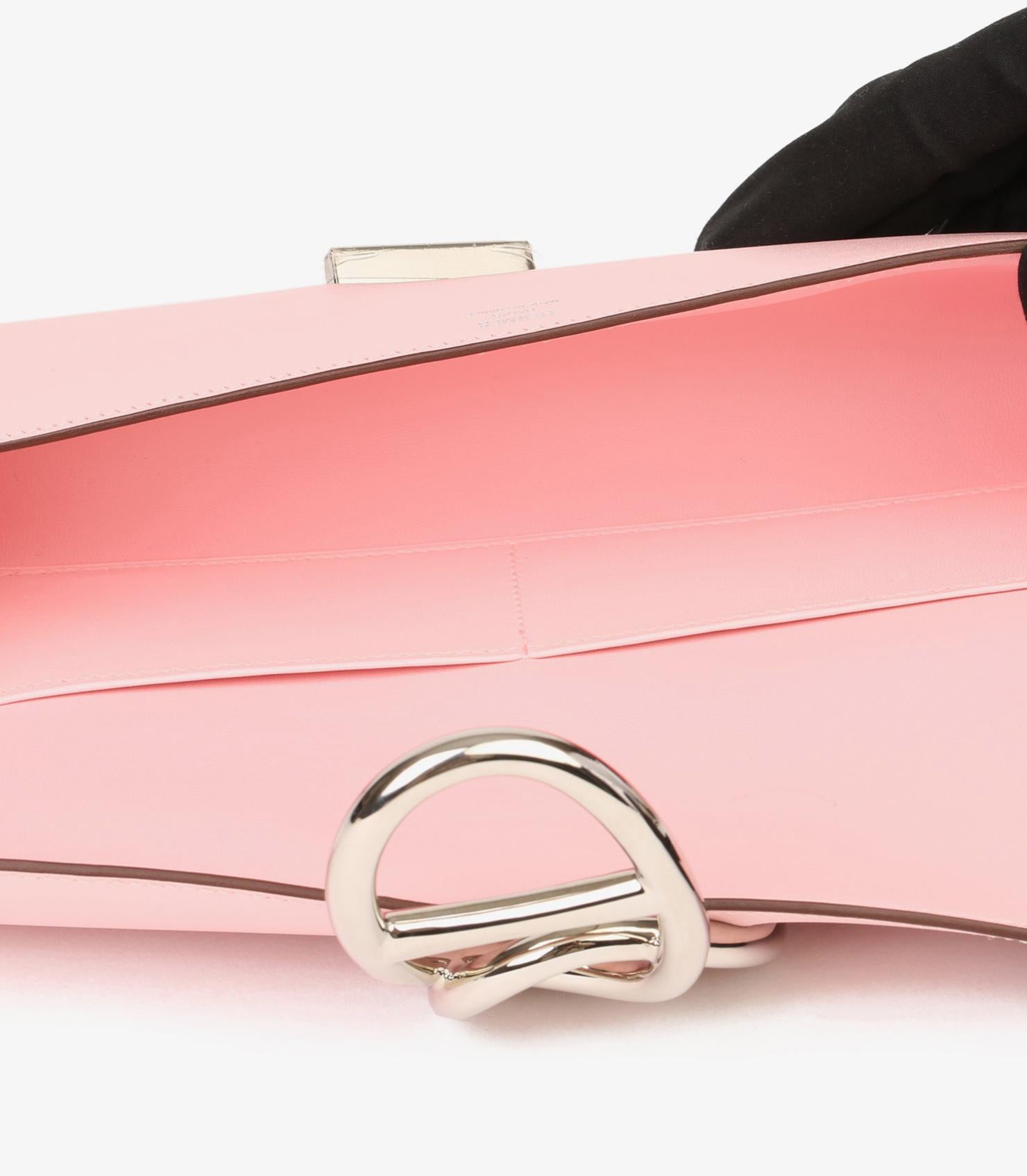 Hermès Rose Sakura Tadelakt Leather Egee For Sale 6
