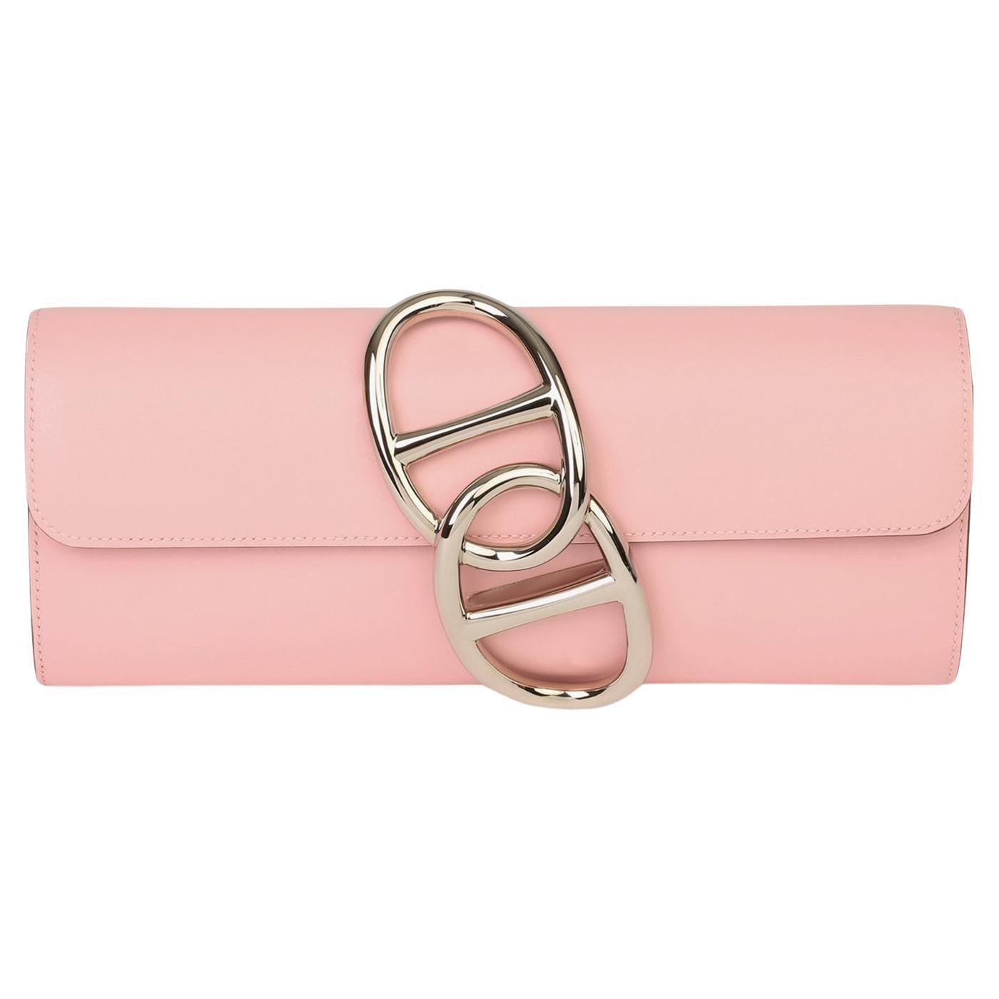 Hermès Rose Sakura Tadelakt Leather Egee