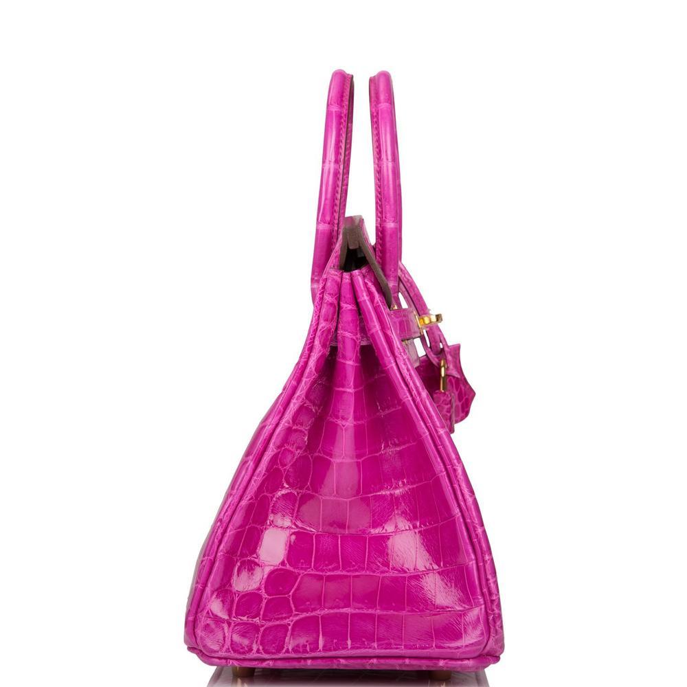 Hermès Rose Scheherazade Niloticus Crocodile Birkin 25cm Gold Hardware 1