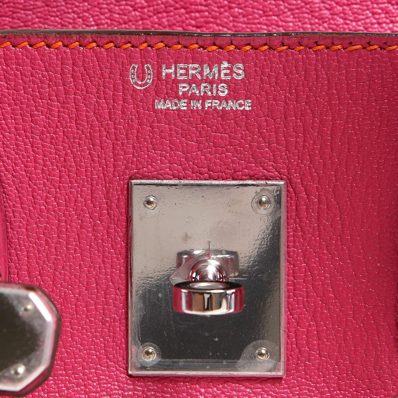 Hermès Rose Shocking Chevre Leather 30 cm Birkin Bag 2