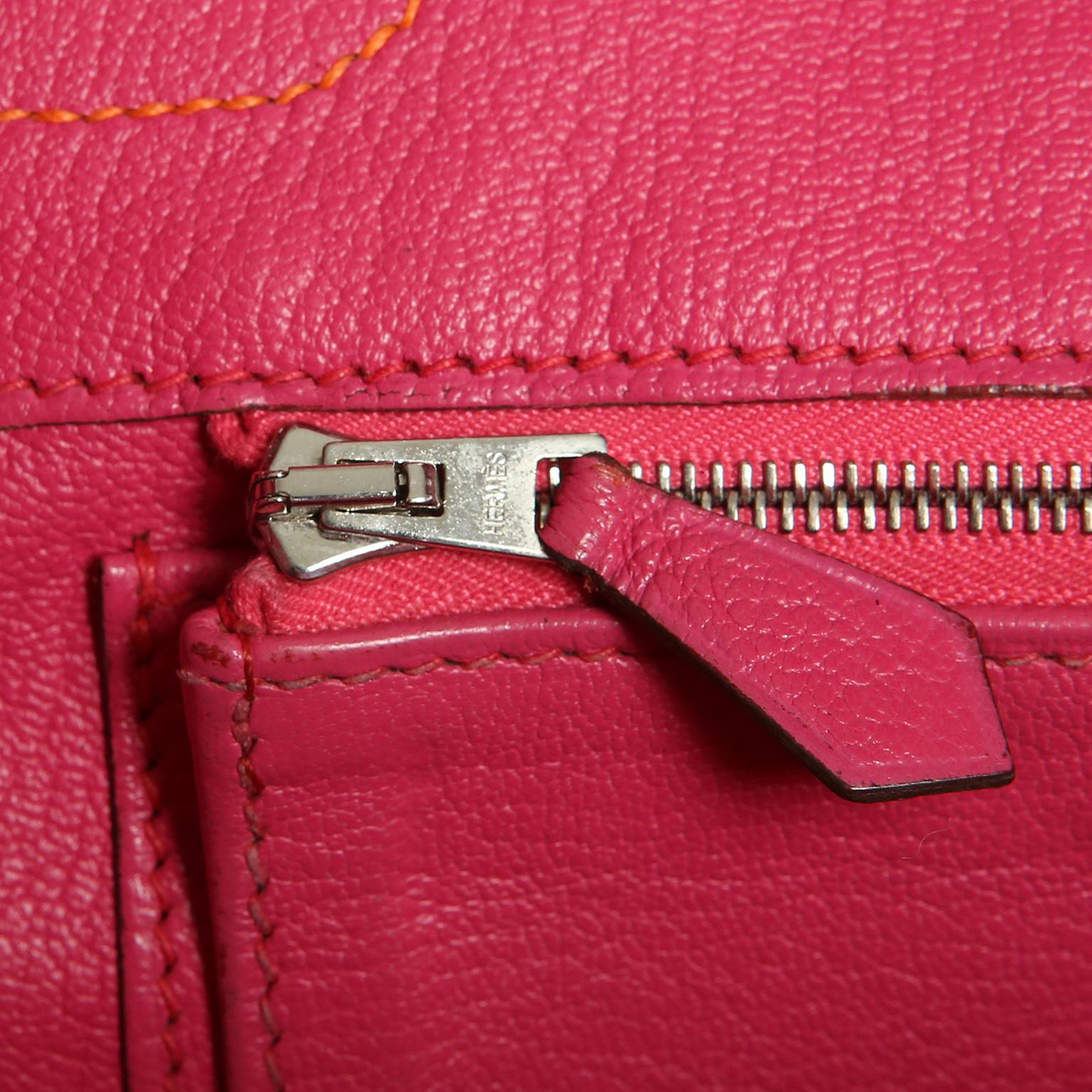 Hermès Rose Shocking Chevre Leather 30 cm Birkin Bag 7
