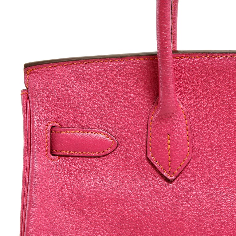 Hermes Rose Confetti Pink Anemone Chevre Birkin 30 Handbag - MAISON de LUXE
