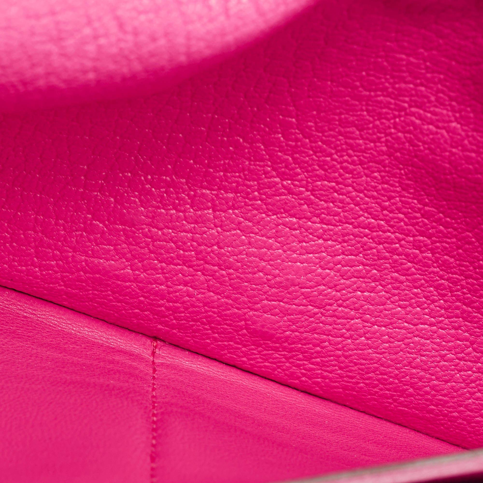 Hermes Rose Shocking Chevre Leather Kelly Depliant Wallet 5