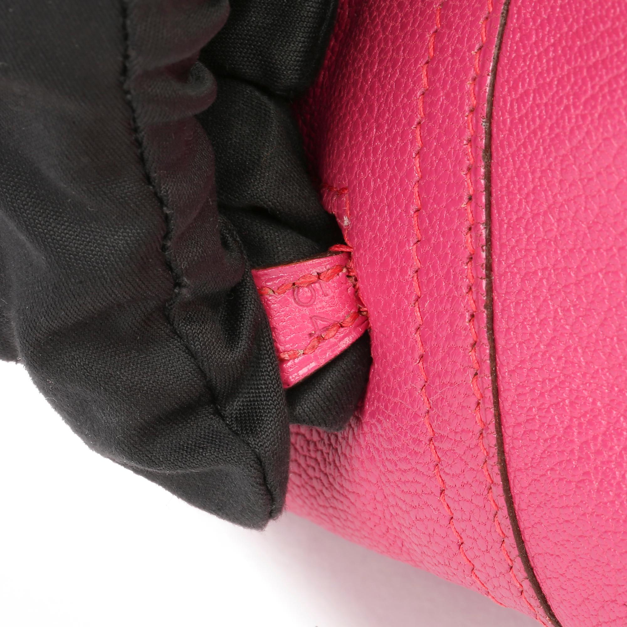 Hermès Rose Shocking Chevre Mysore Leather Plume 20cm 1