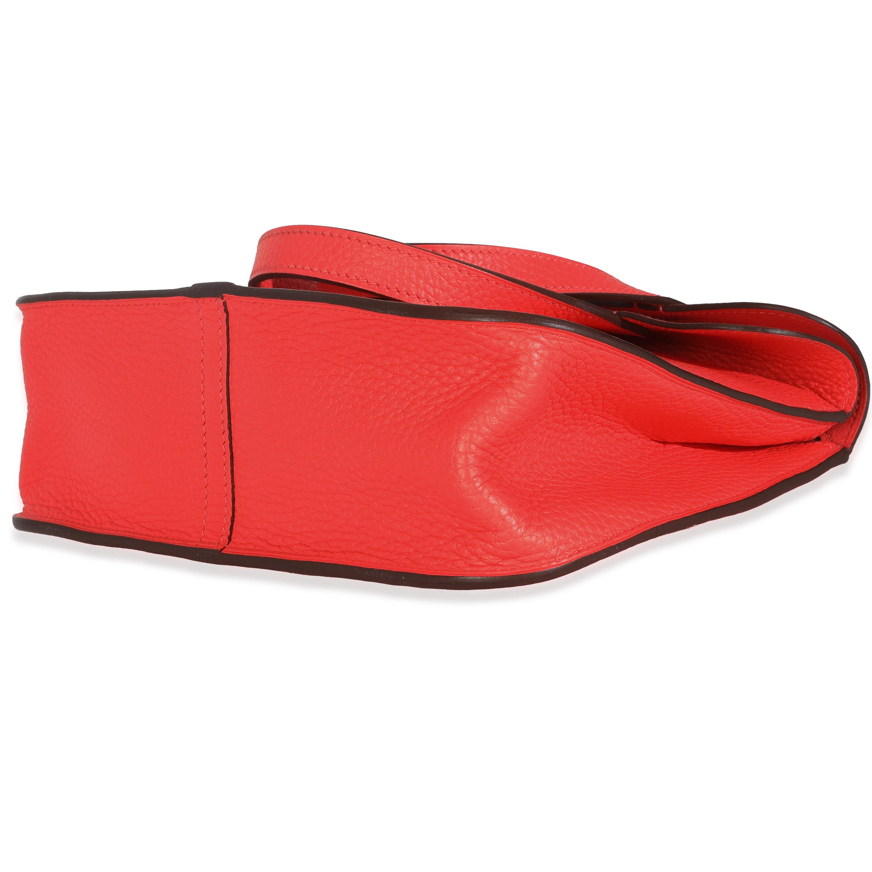 da uomo o donna Hermès Rose Texas Clemence Halzan 25 PHW in vendita