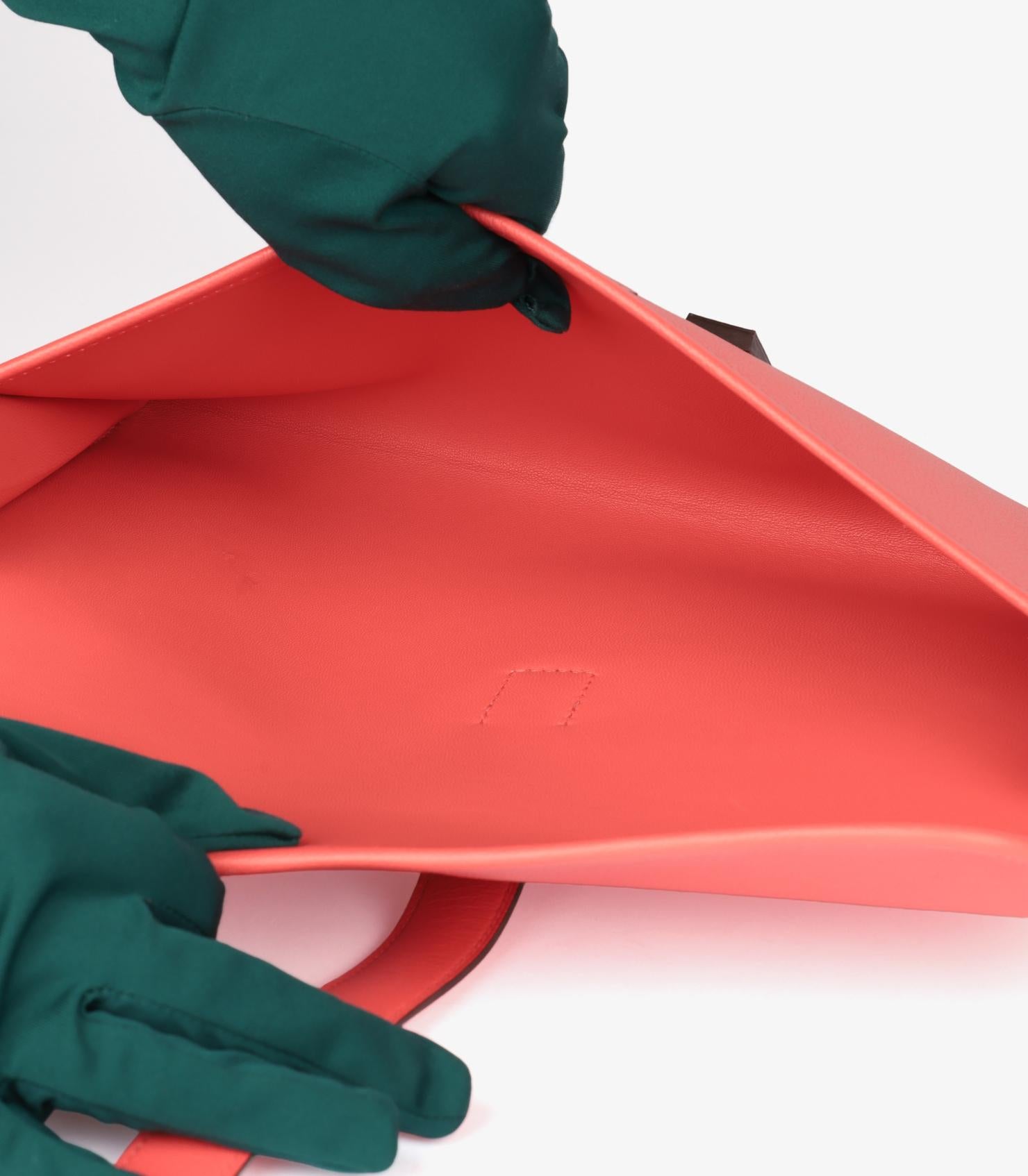 Hermès Rose Texas Evercolour Leder Jige Elan 29 im Angebot 4