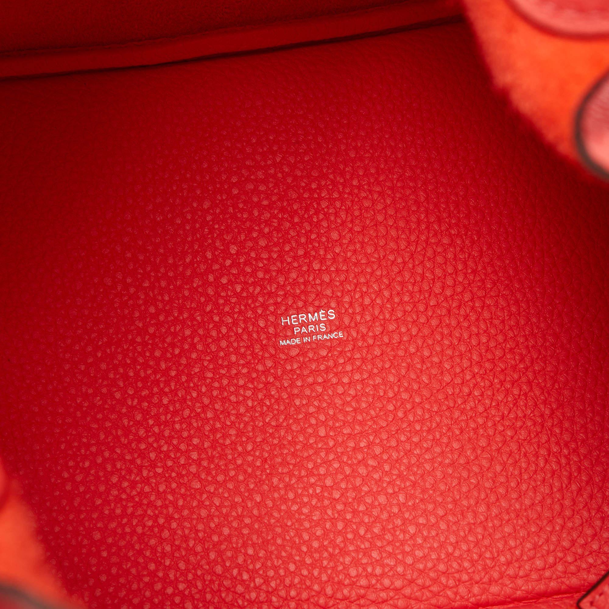 Hermès Rose Texas Taurillon Clemence Leather Picotin Lock 22 Bag 1