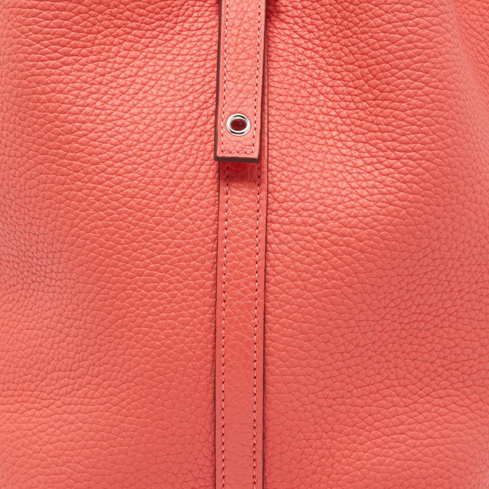 Hermès Rose Texas Taurillon Clemence Leather Picotin Lock 22 Bag 4