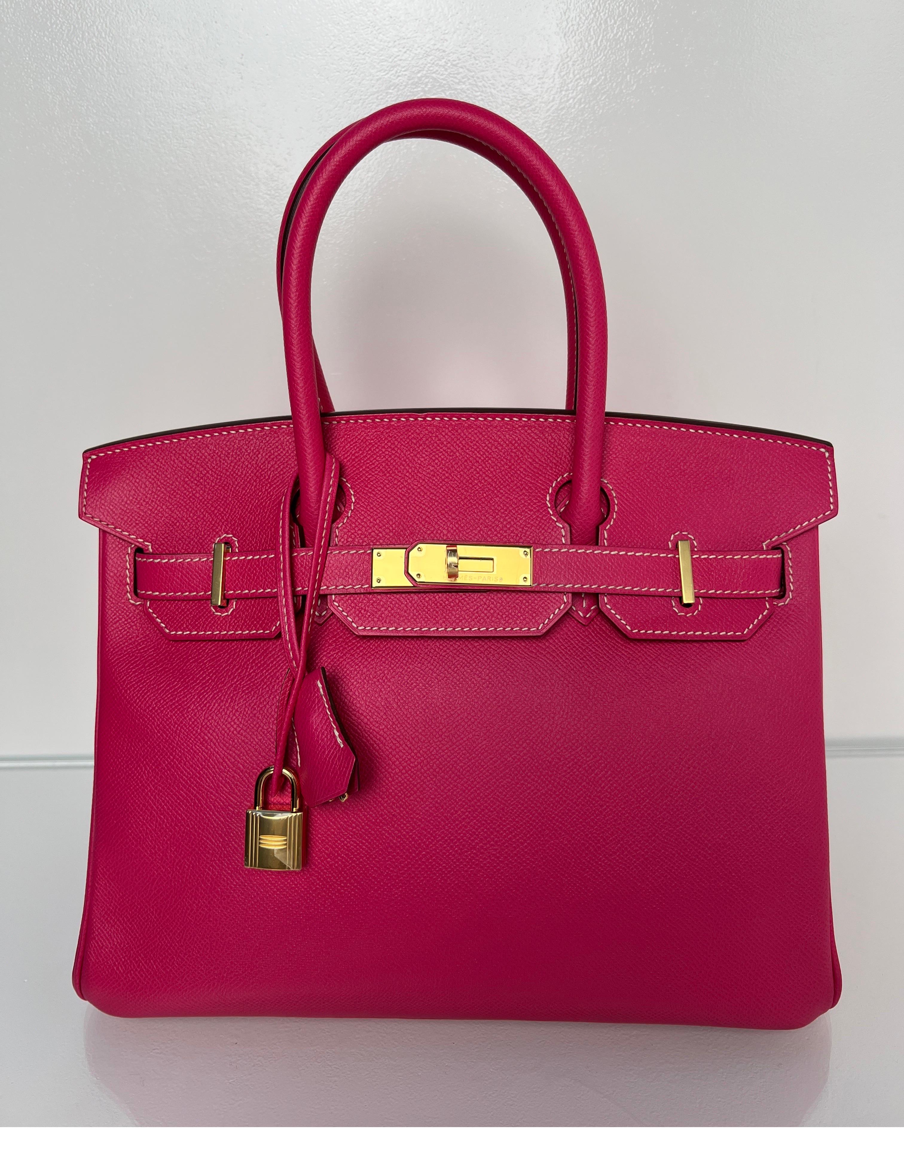 Hermès - Sac rose Tyrien Birkin 30 10