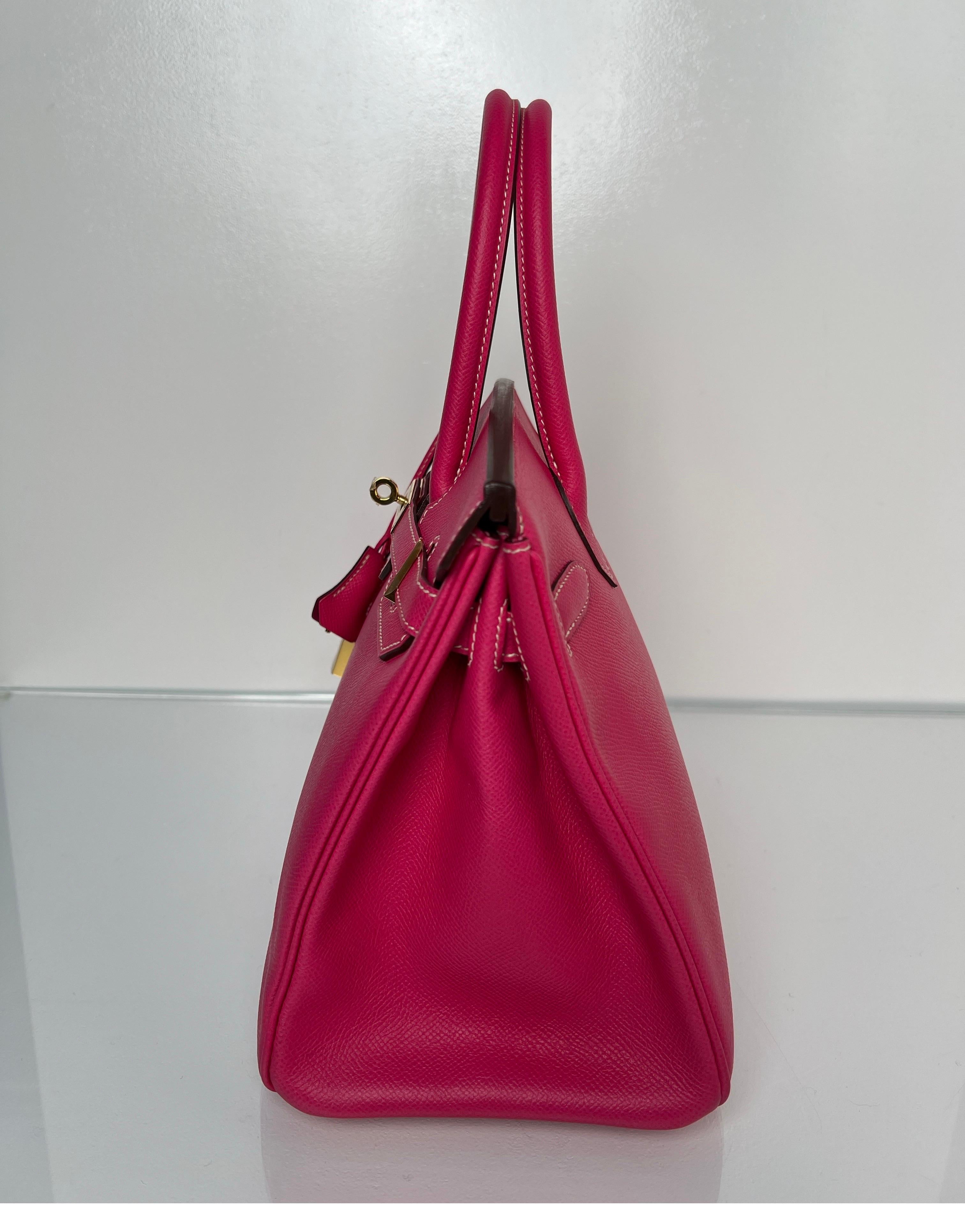 Hermès - Sac rose Tyrien Birkin 30 11