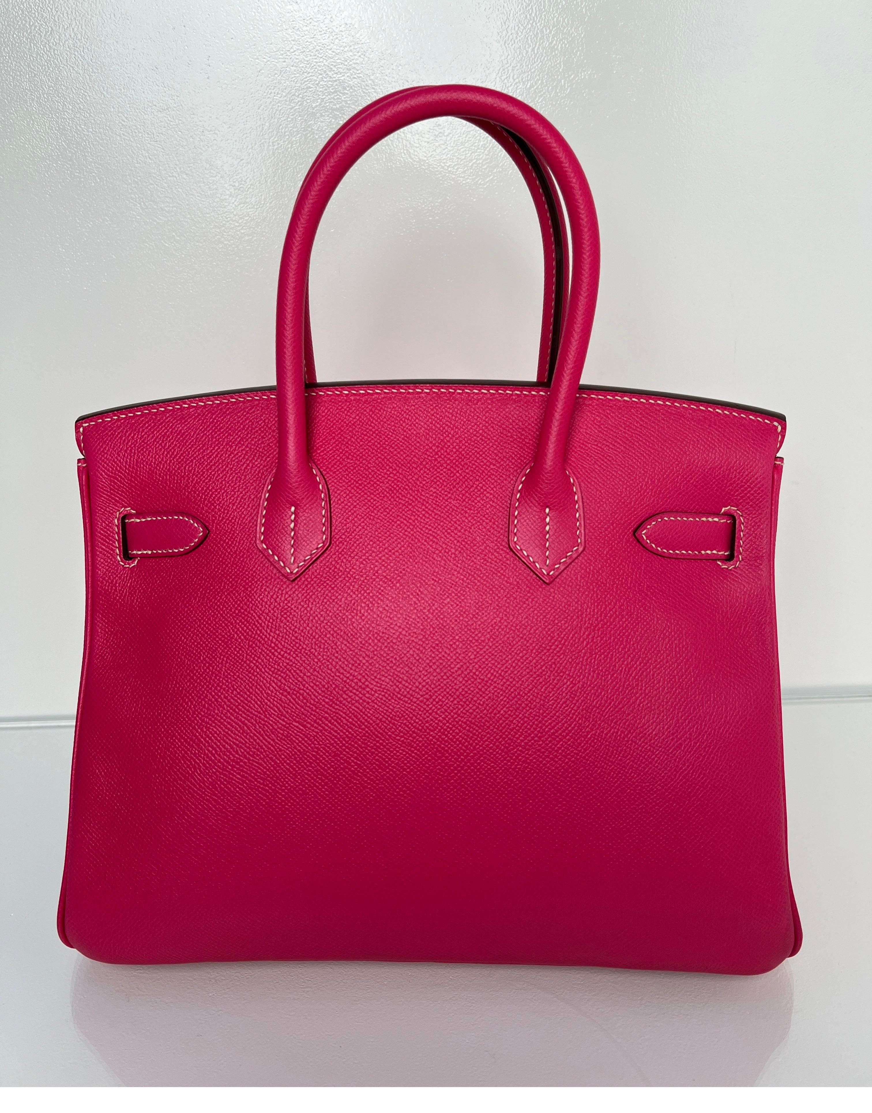 Hermès - Sac rose Tyrien Birkin 30 12