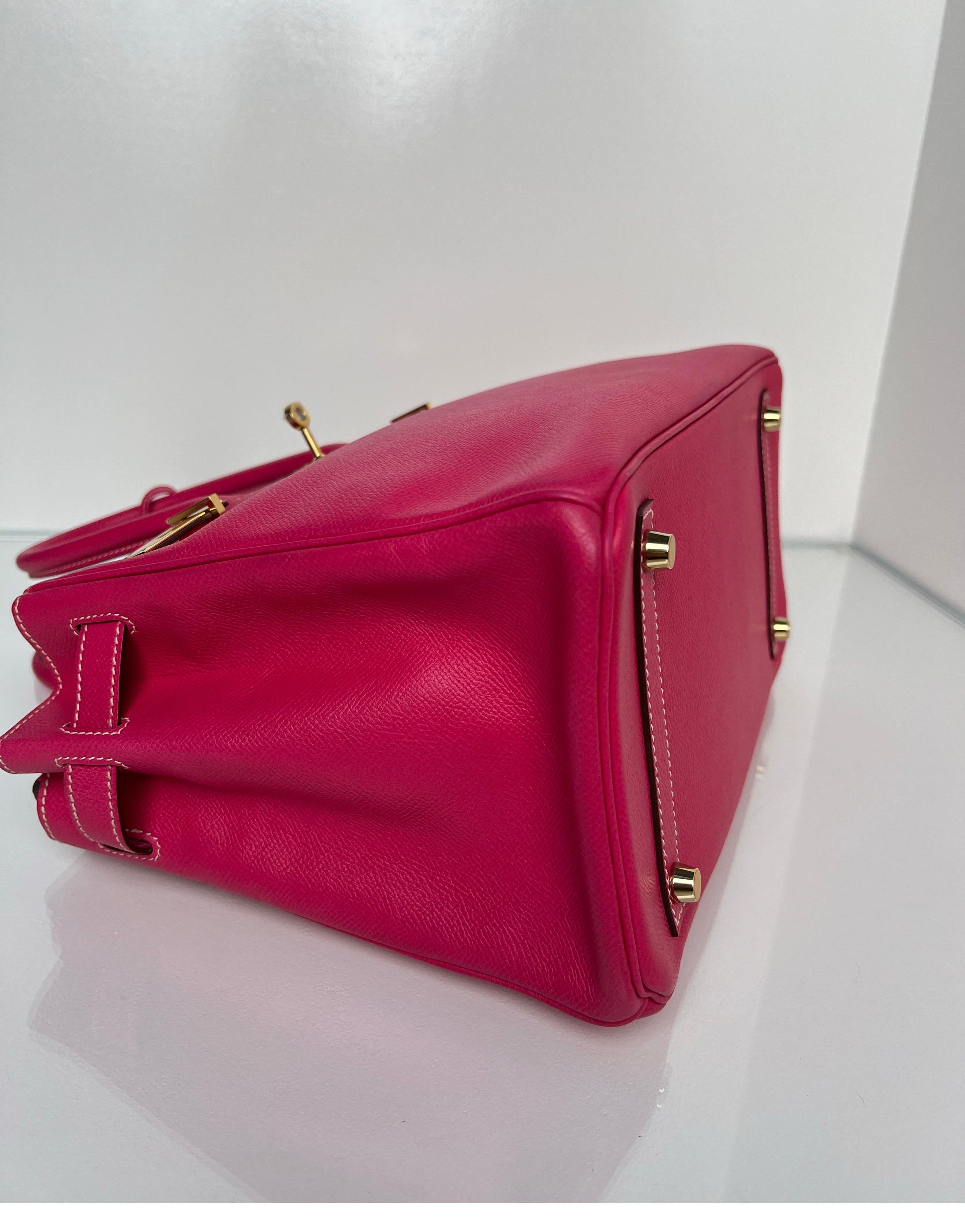 Hermès - Sac rose Tyrien Birkin 30 1