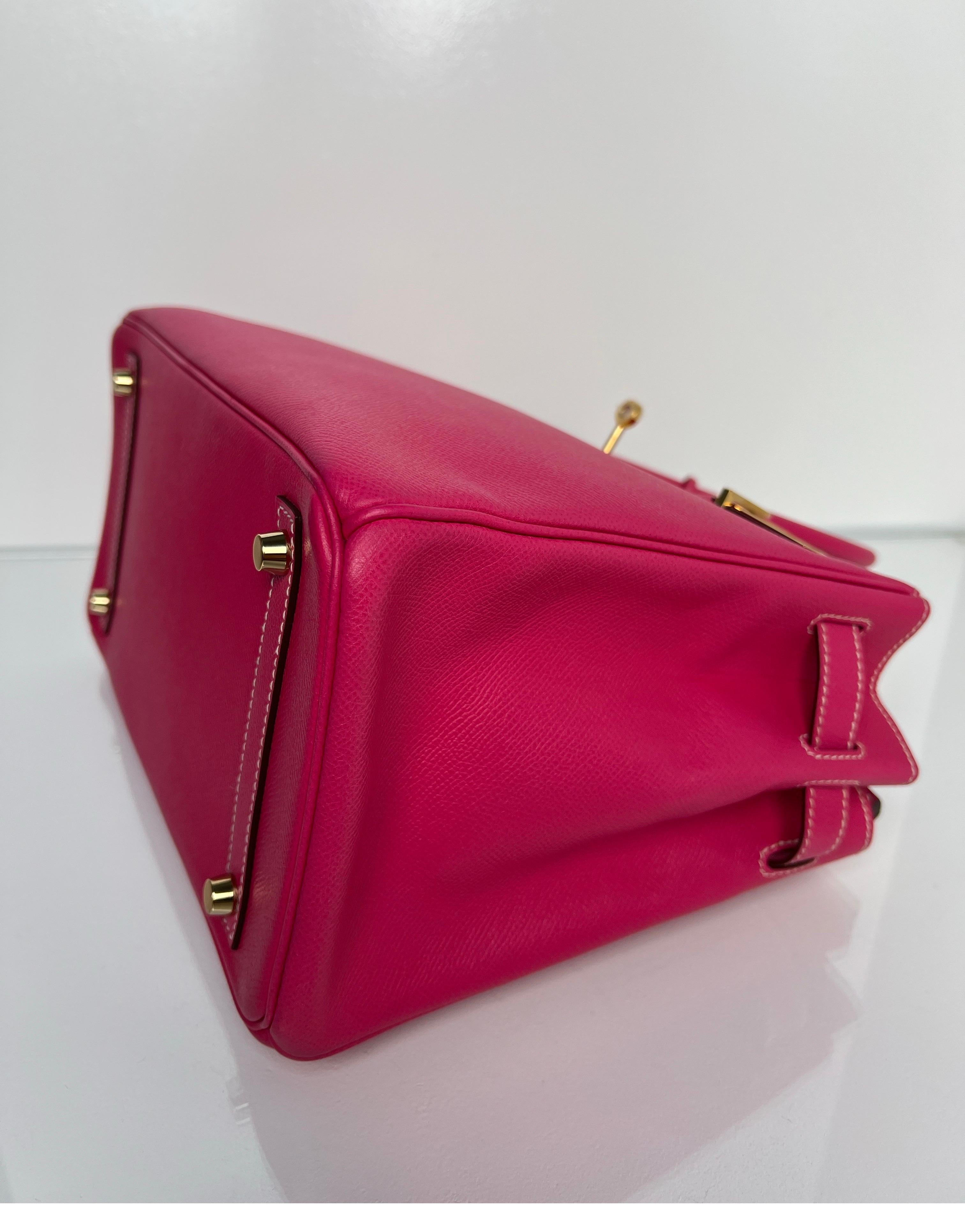 Hermès - Sac rose Tyrien Birkin 30 2