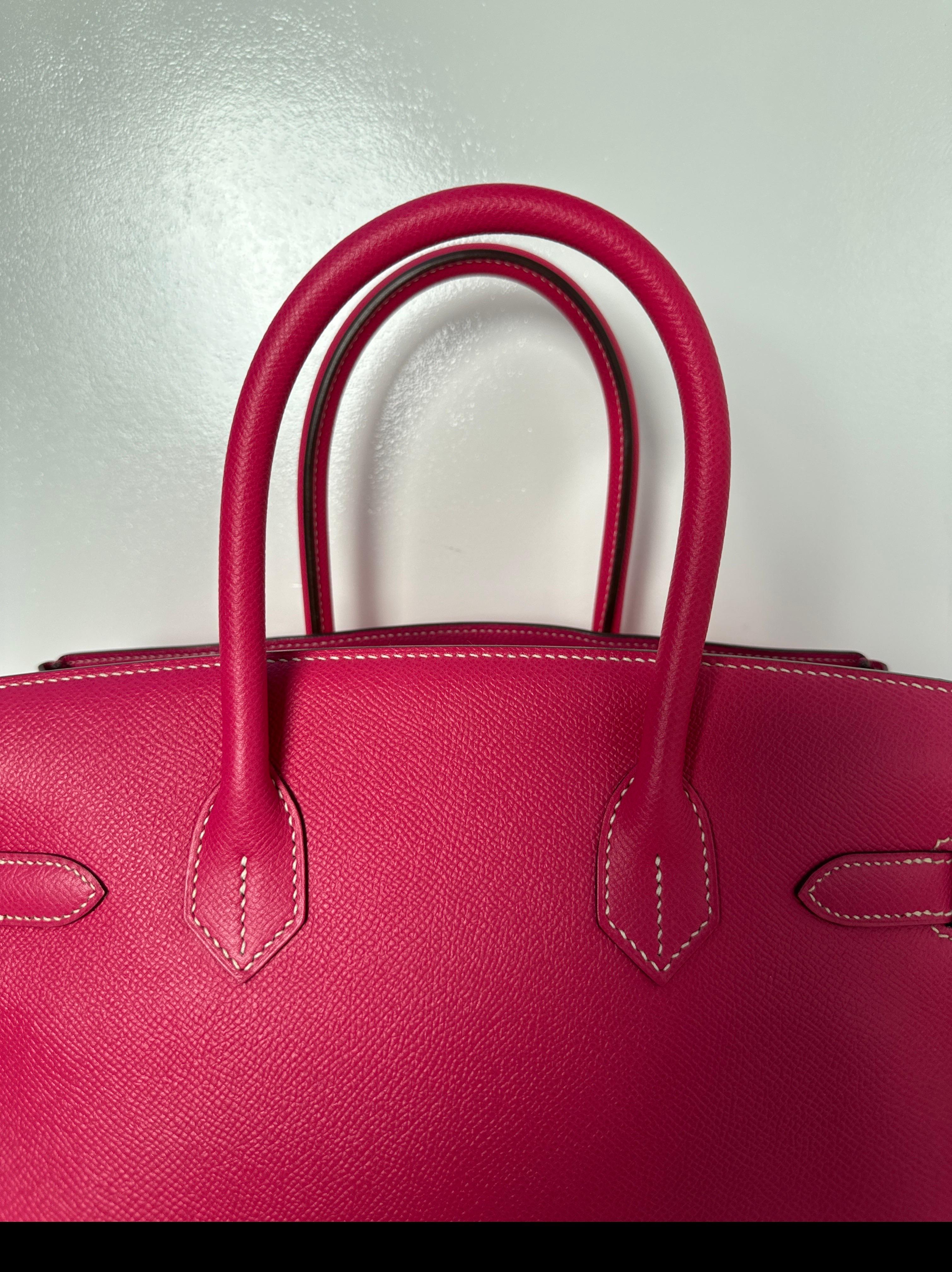Hermes Rose Tyrien Birkin 30 Bag 2