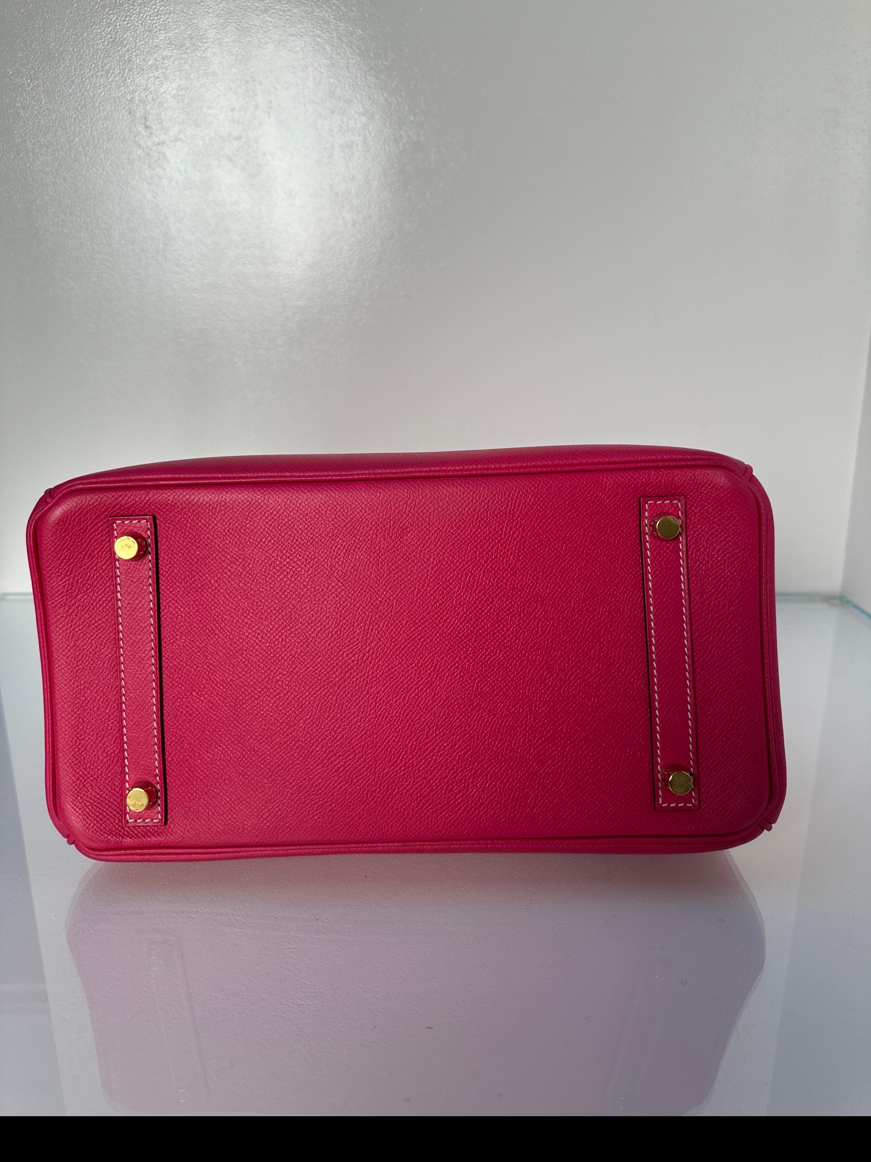 Hermes Rose Tyrien Birkin 30 Bag 3