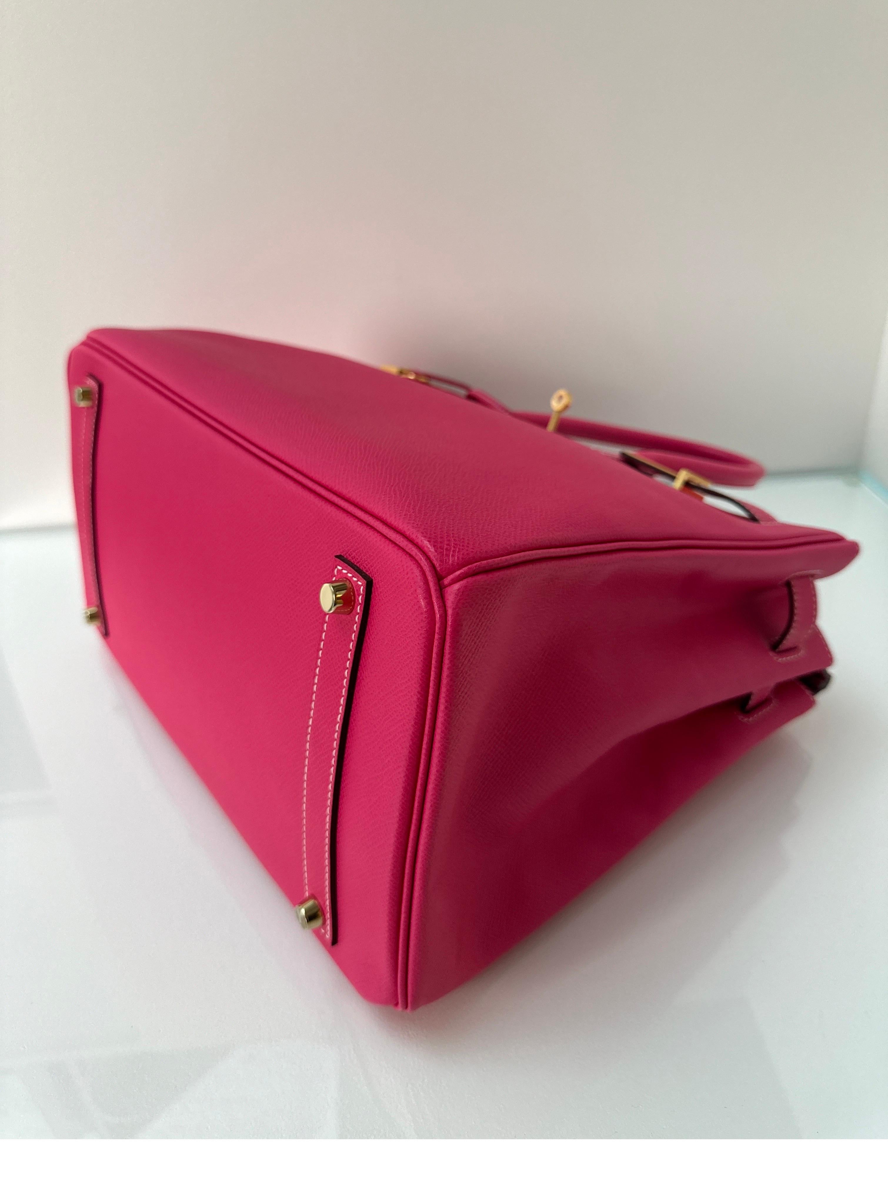 Bolso Hermes Rosa Tyrien Birkin 35 5