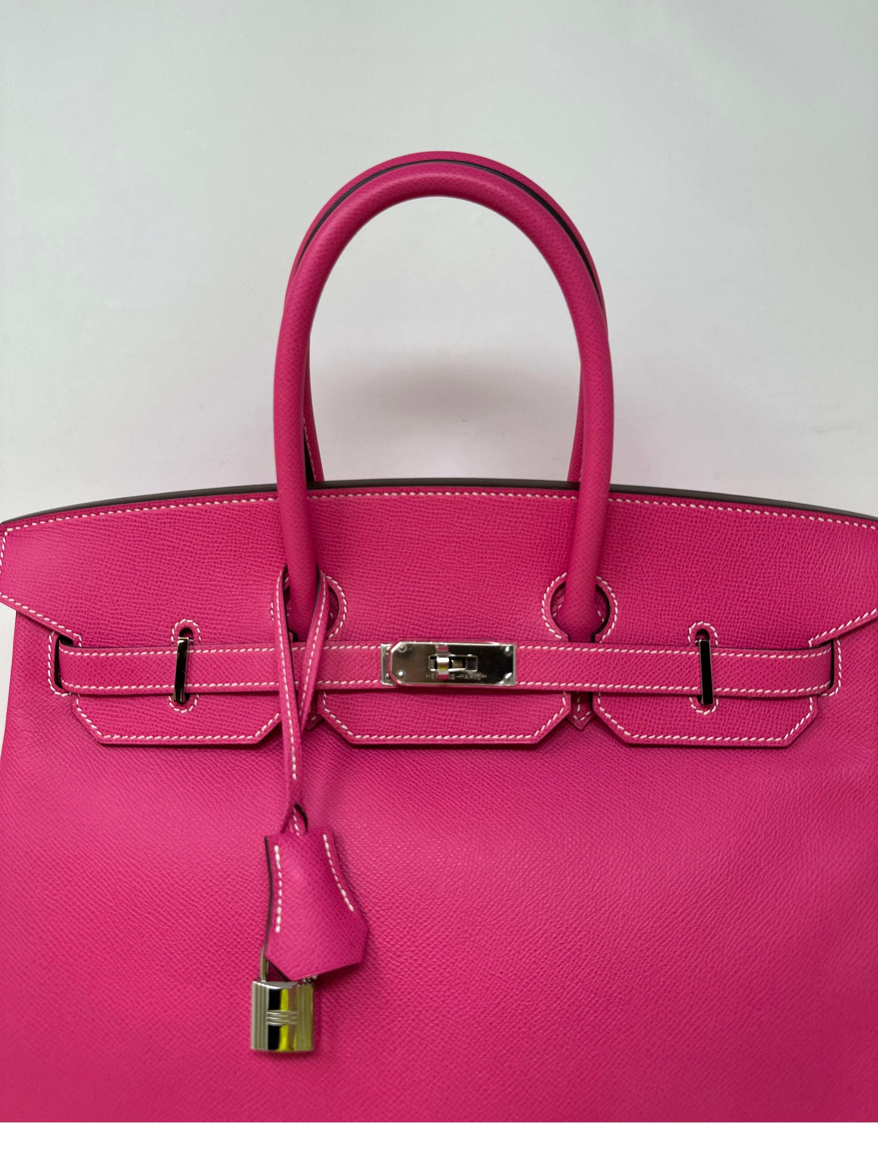 Hermes Rose Tyrien Birkin 35 Bag 8