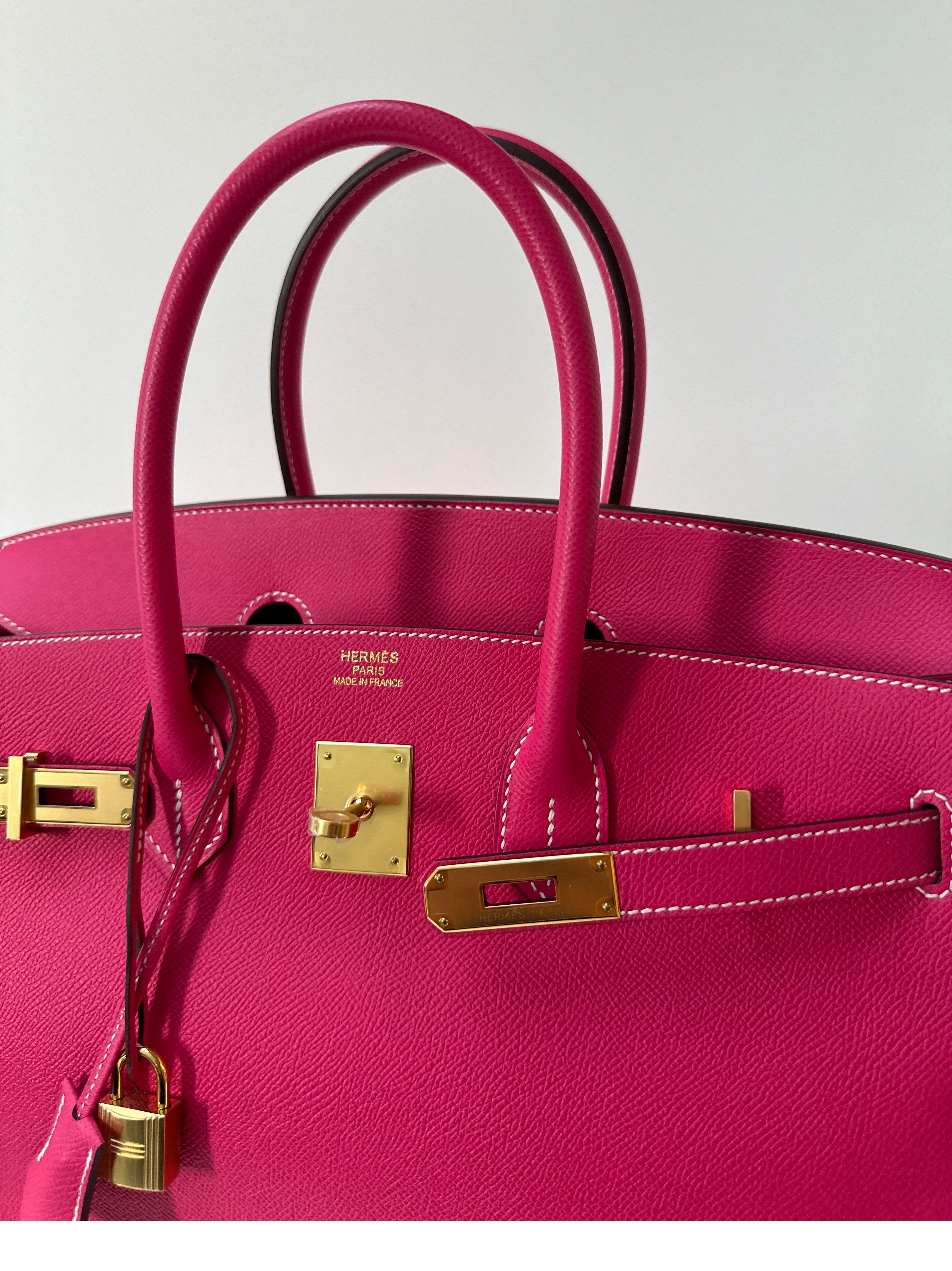 Bolso Hermes Rosa Tyrien Birkin 35 8