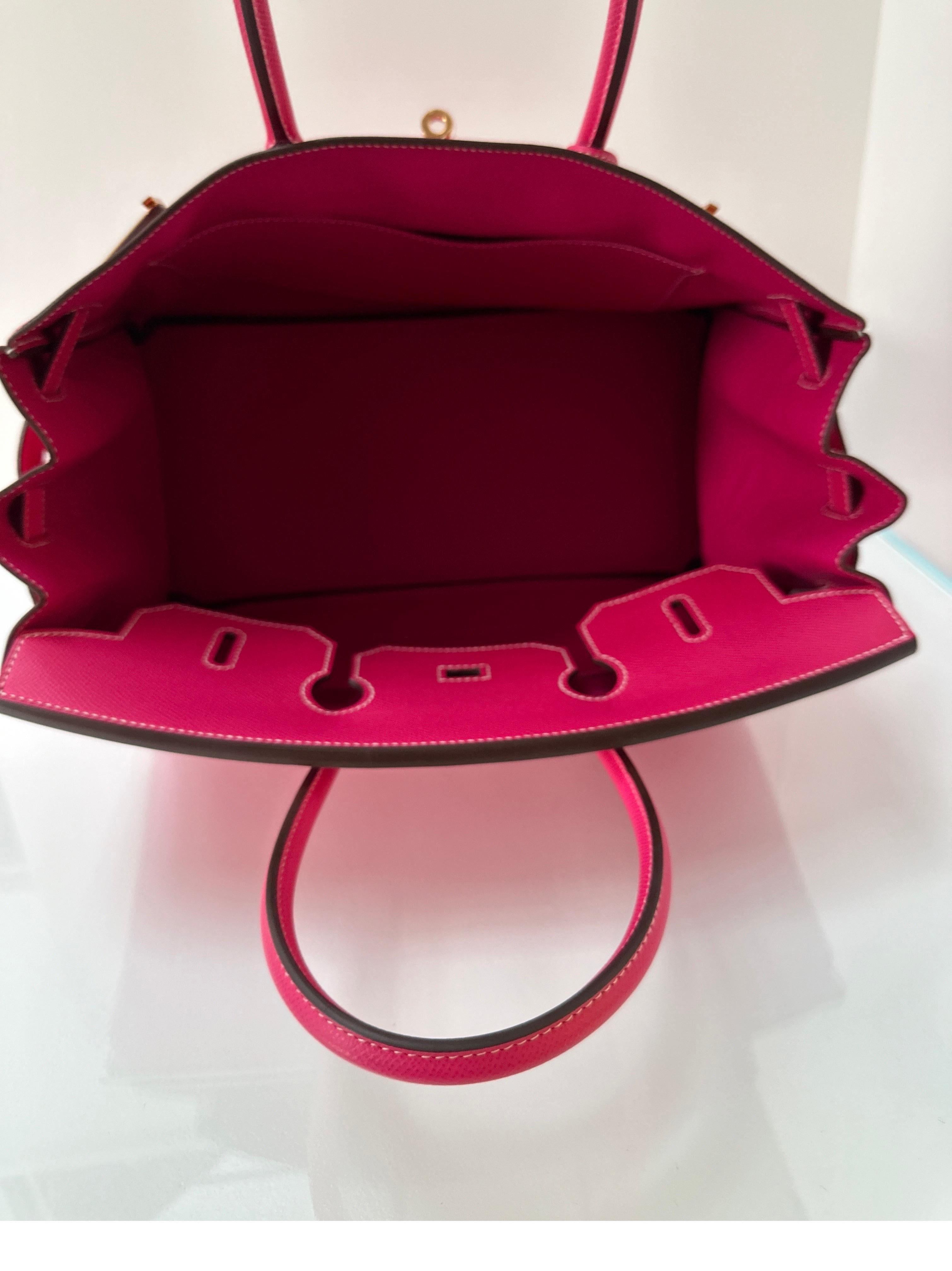 Bolso Hermes Rosa Tyrien Birkin 35 9