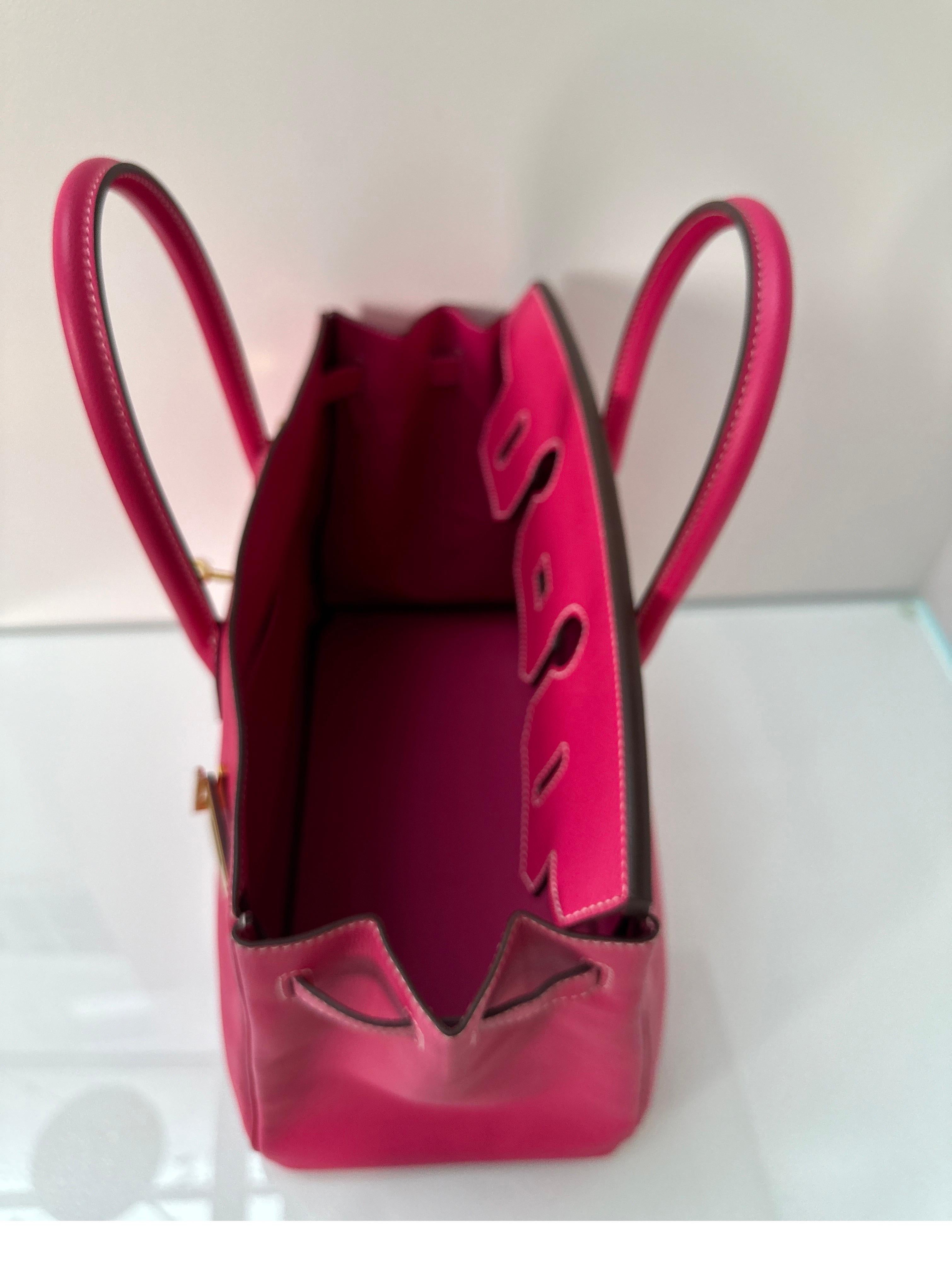Bolso Hermes Rosa Tyrien Birkin 35 10