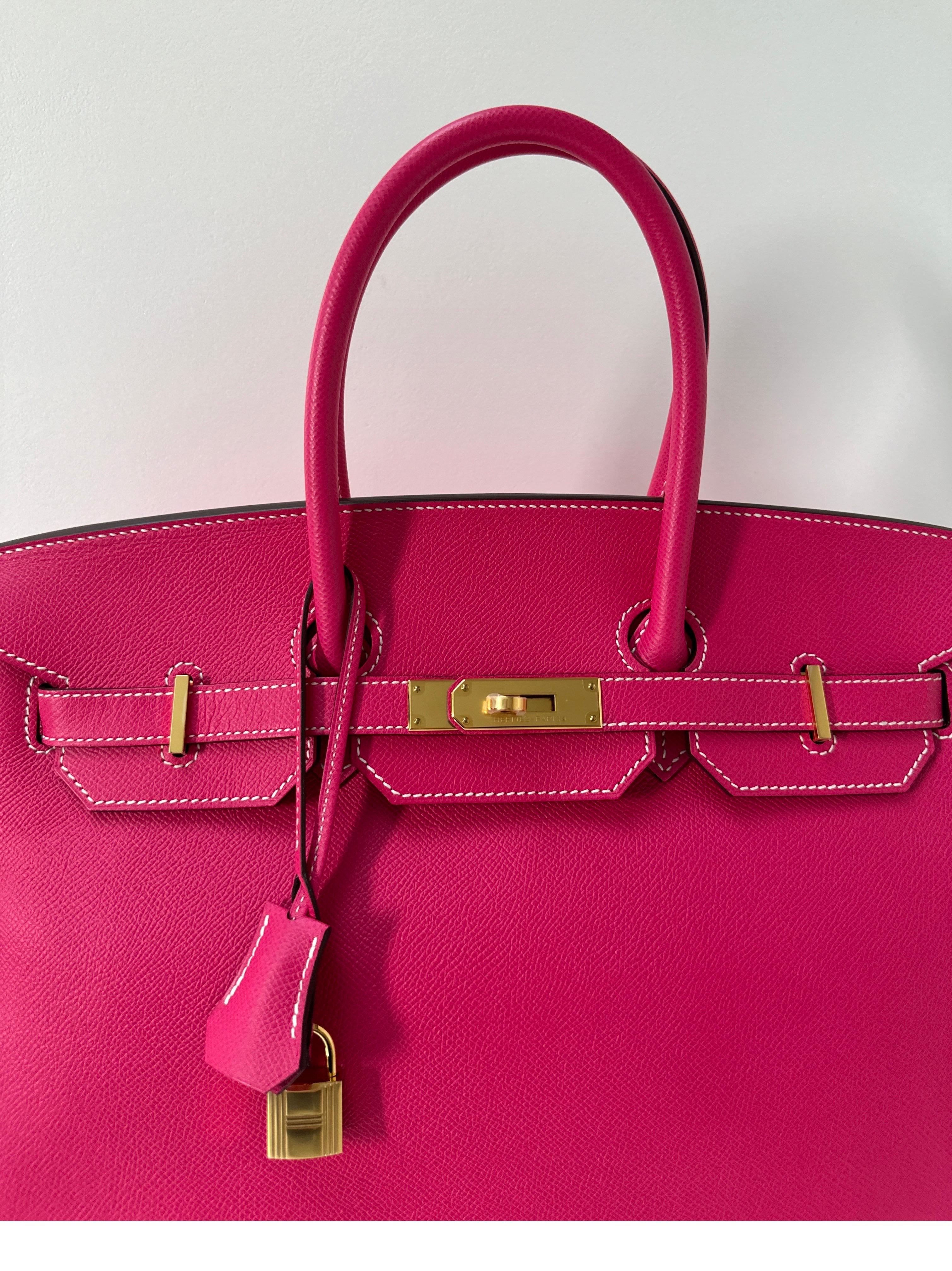 Bolso Hermes Rosa Tyrien Birkin 35 11