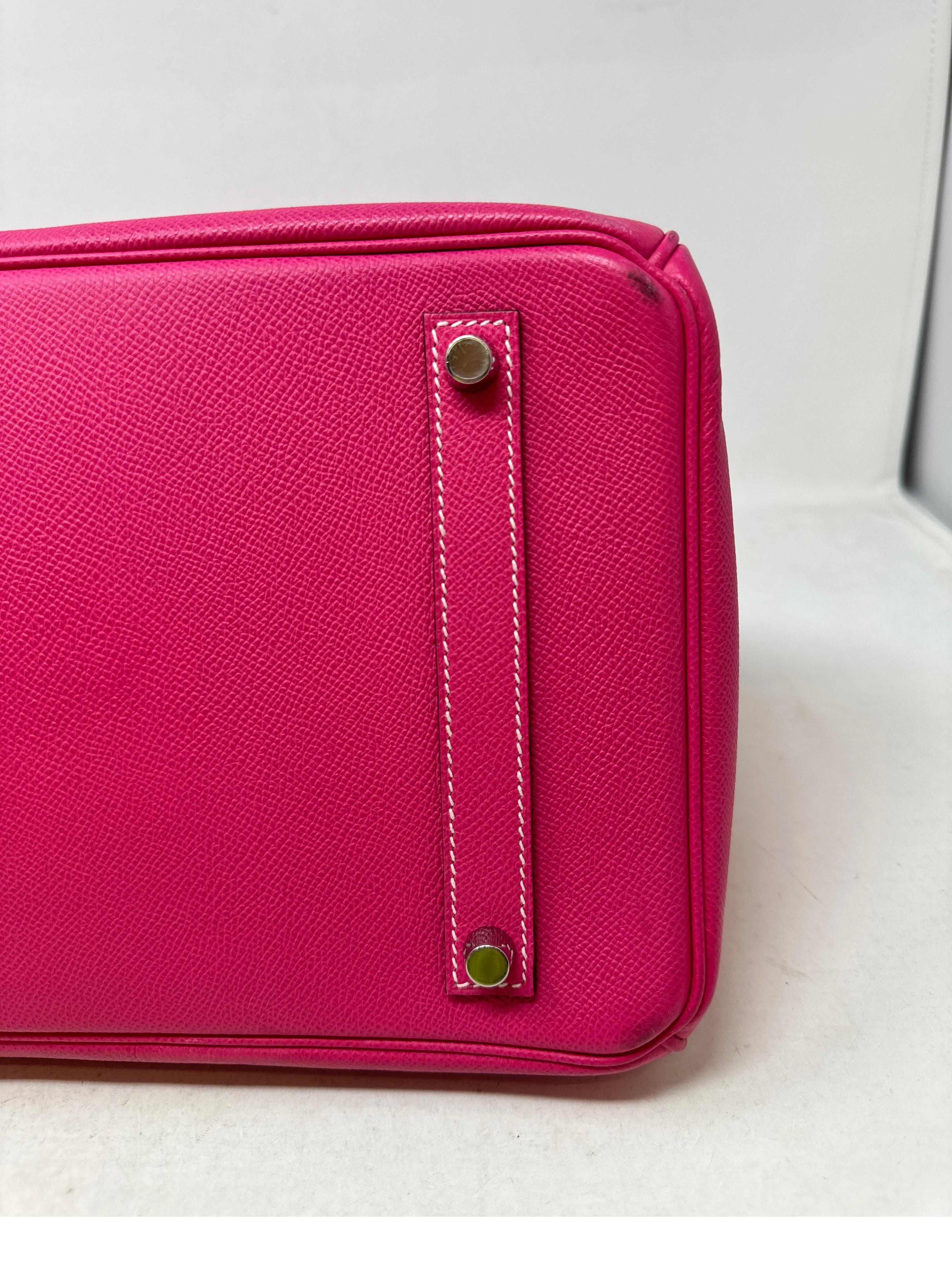 Hermes Rose Tyrien Birkin 35 Bag 13