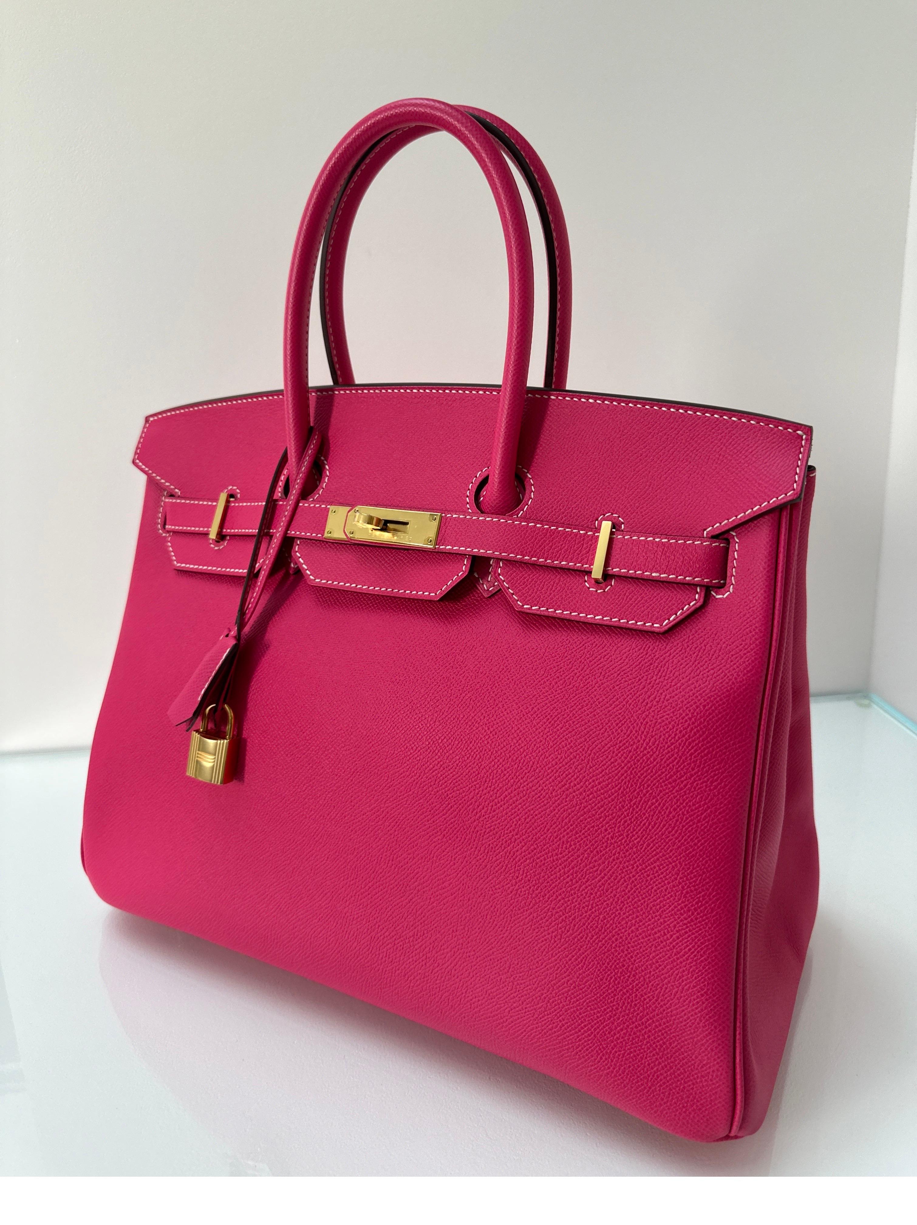 Bolso Hermes Rosa Tyrien Birkin 35 13