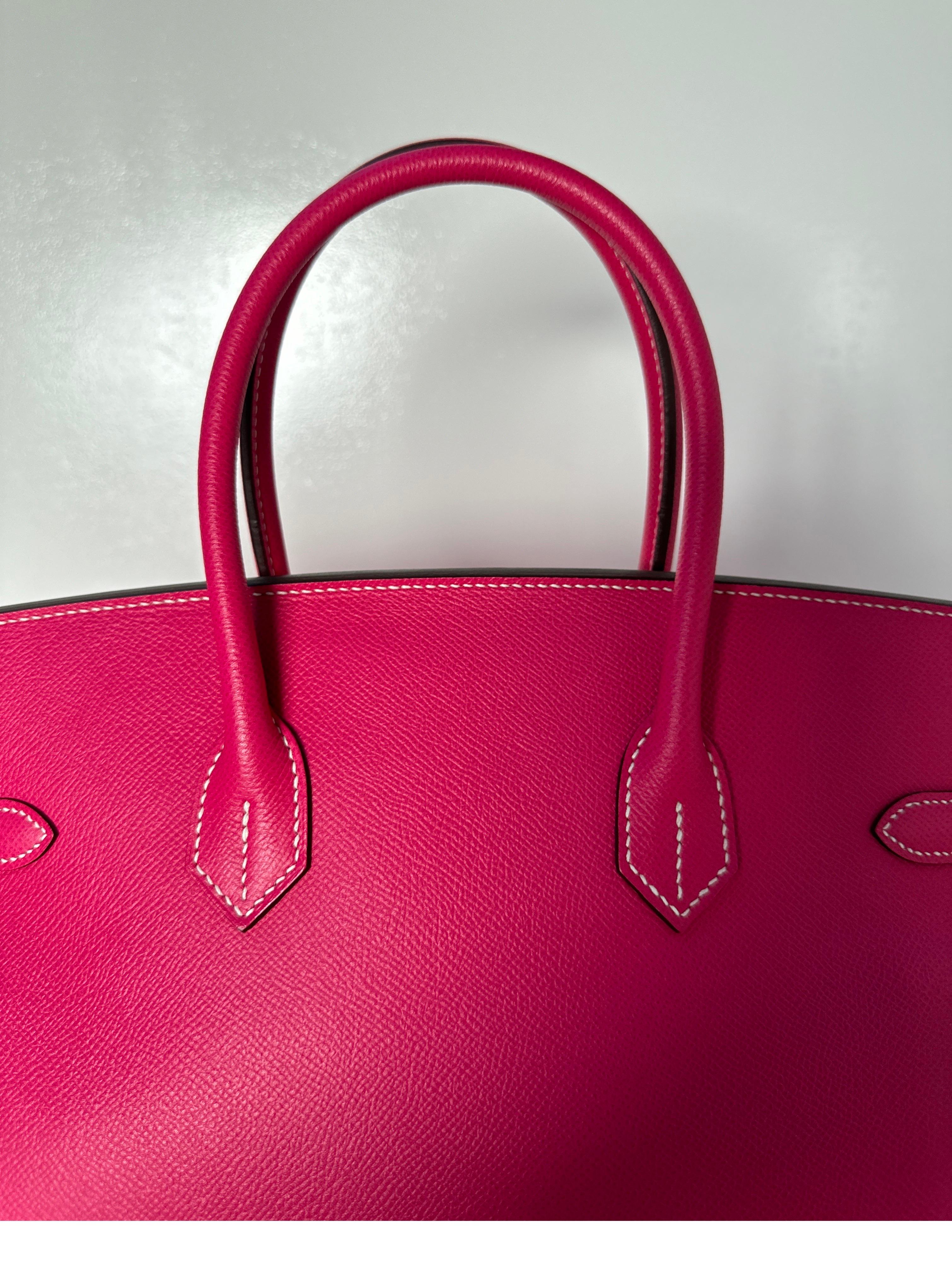 Hermes Rose Tyrien Birkin 35 Bag 13