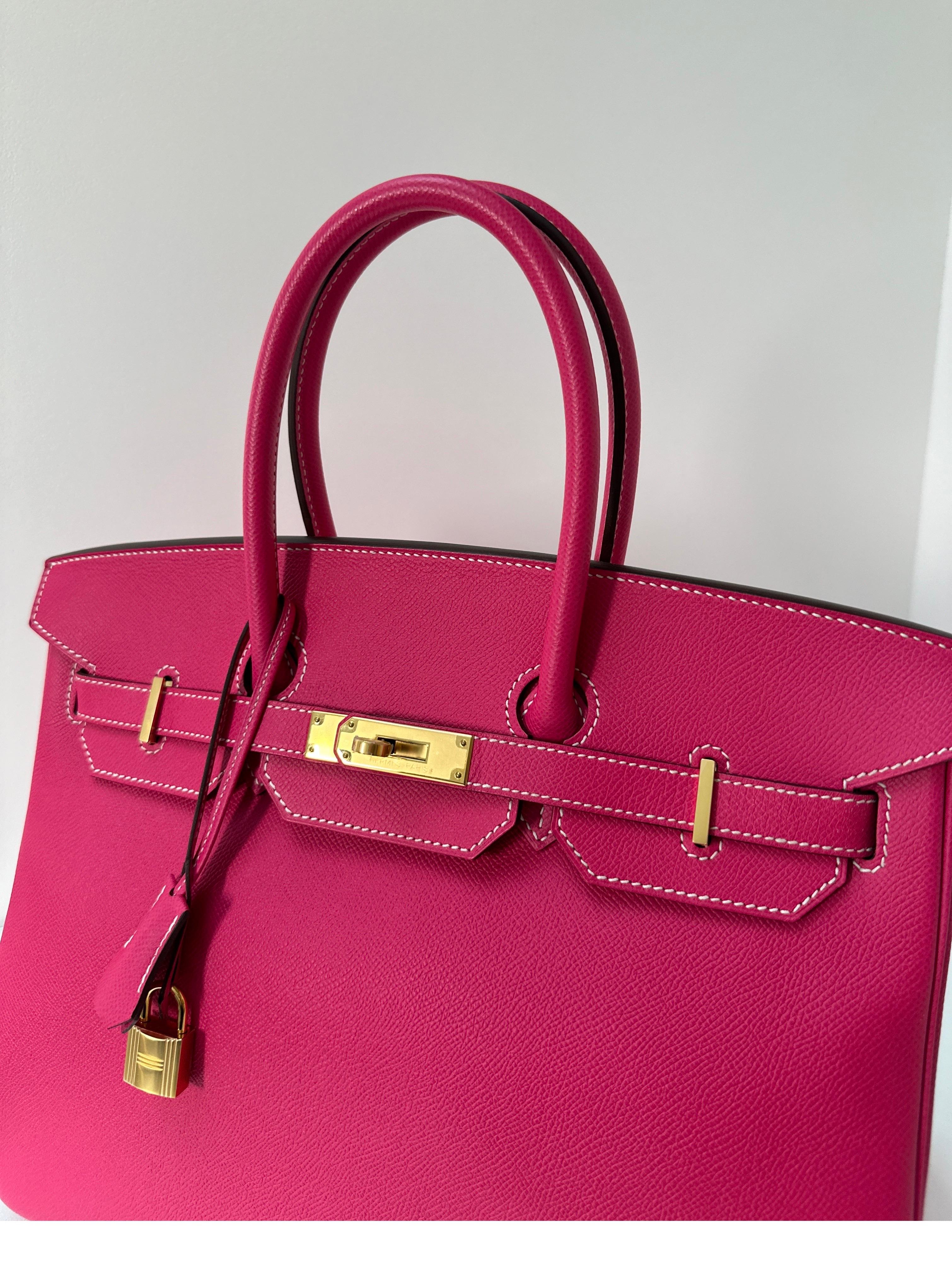 Bolso Hermes Rosa Tyrien Birkin 35 14