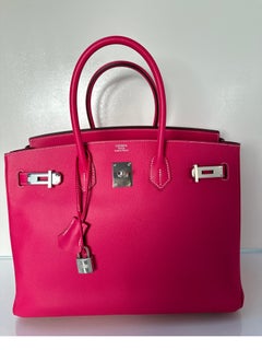Hermes Rose Tyrien Birkin 35 Bag