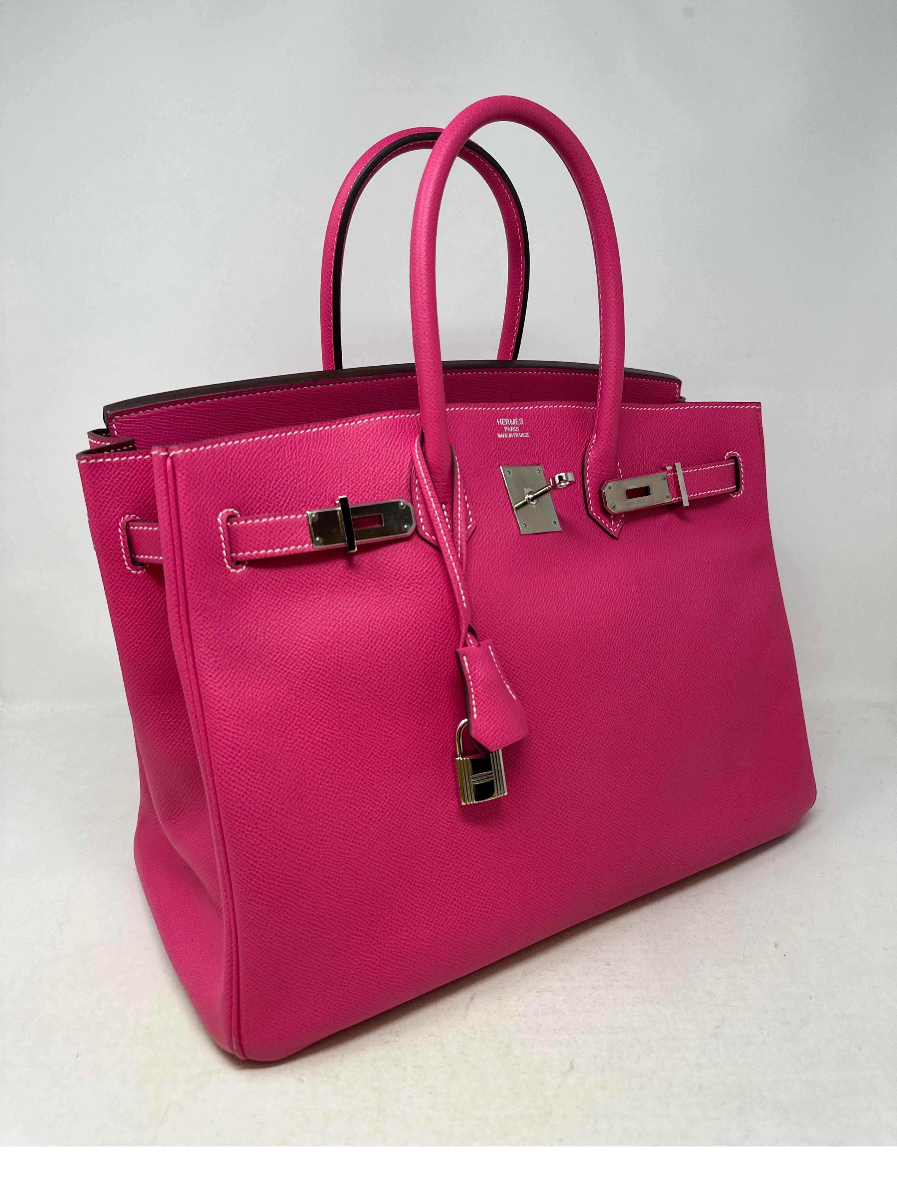 Hermes Rose Tyrien Birkin 35 Bag In Fair Condition In Athens, GA
