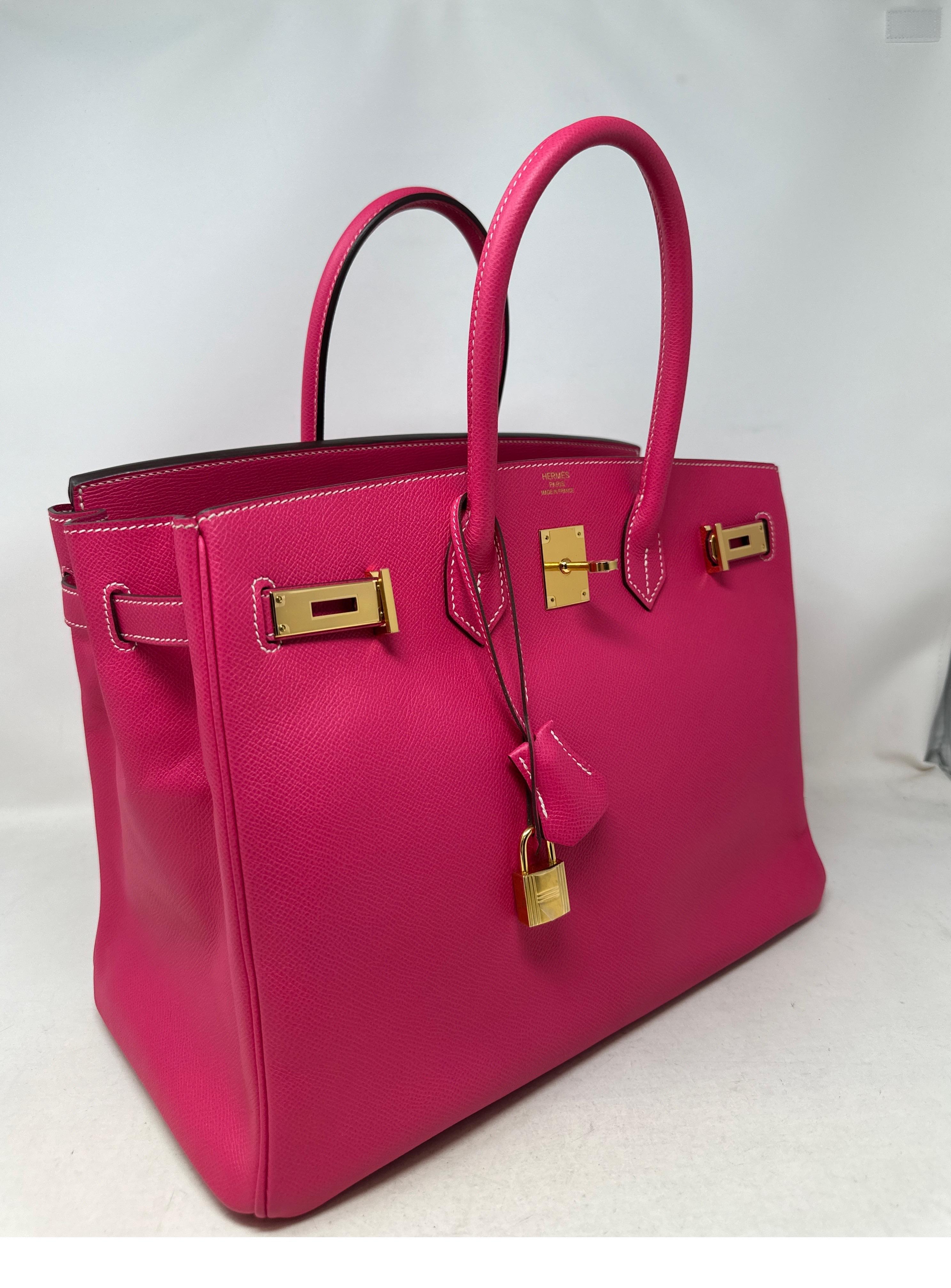 Women's or Men's Hermes Rose Tyrien Birkin 35 Bag