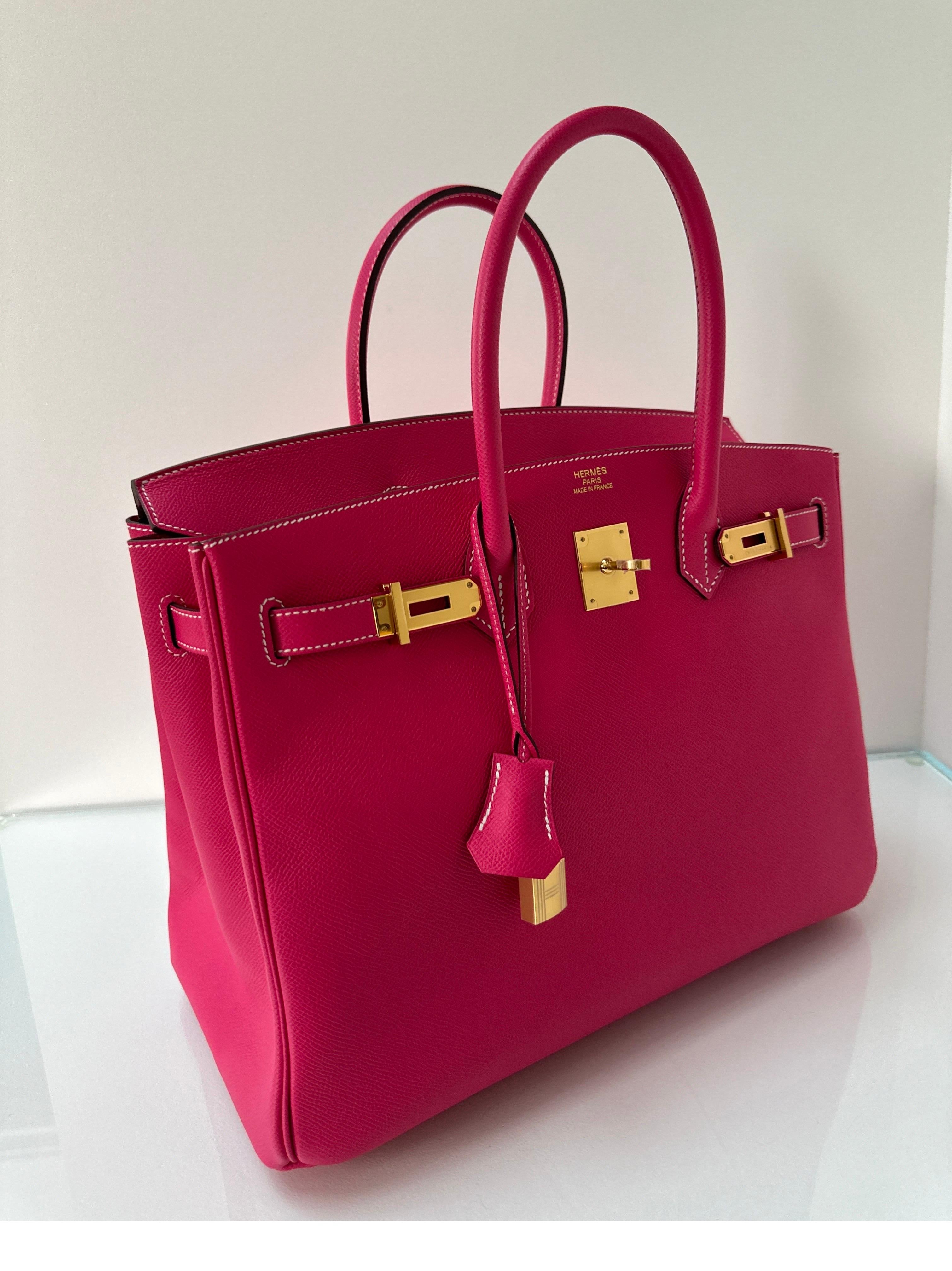Bolso Hermes Rosa Tyrien Birkin 35 en Excelente Estado en Athens, GA