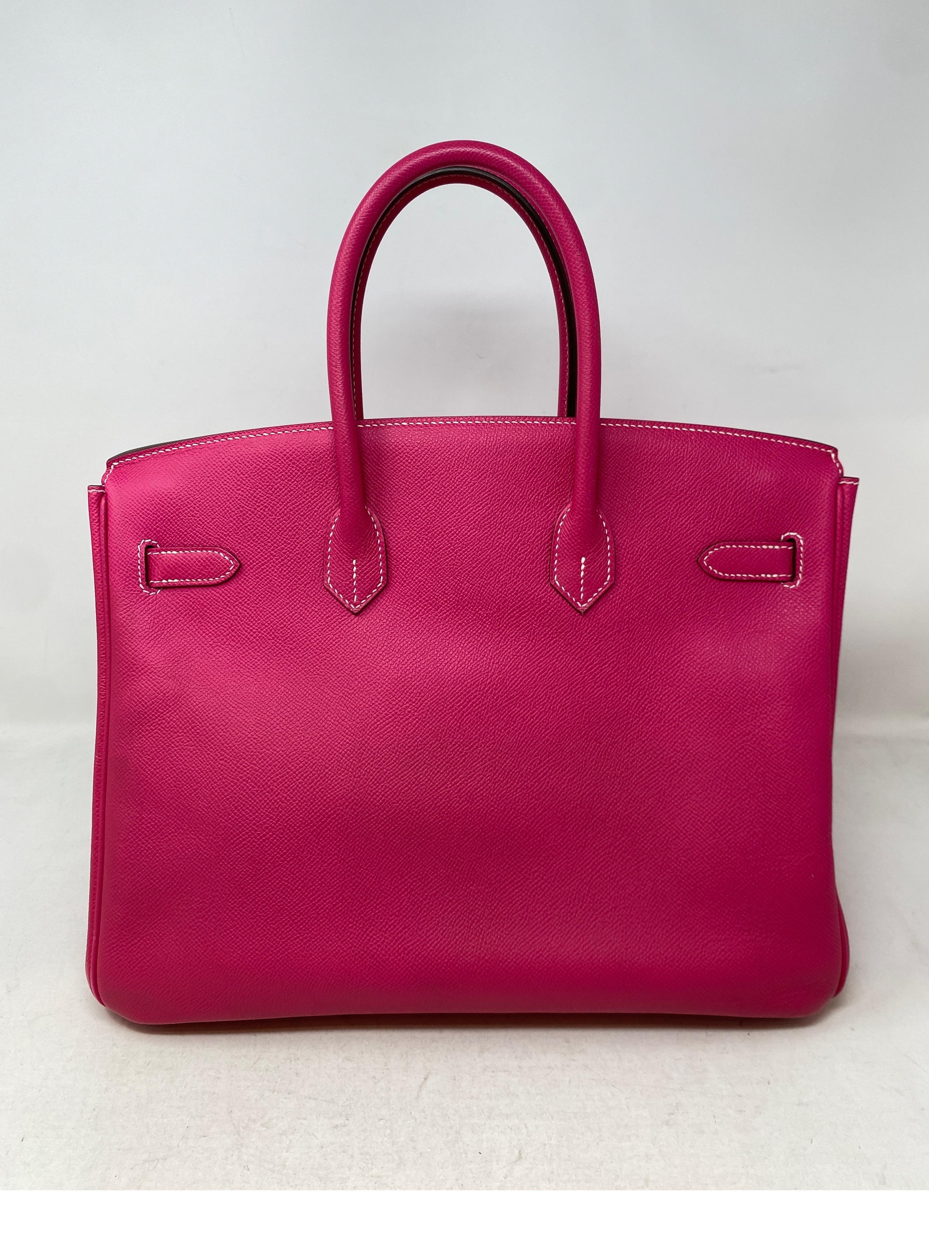 Hermes Rose Tyrien Birkin 35 Bag  In Excellent Condition In Athens, GA
