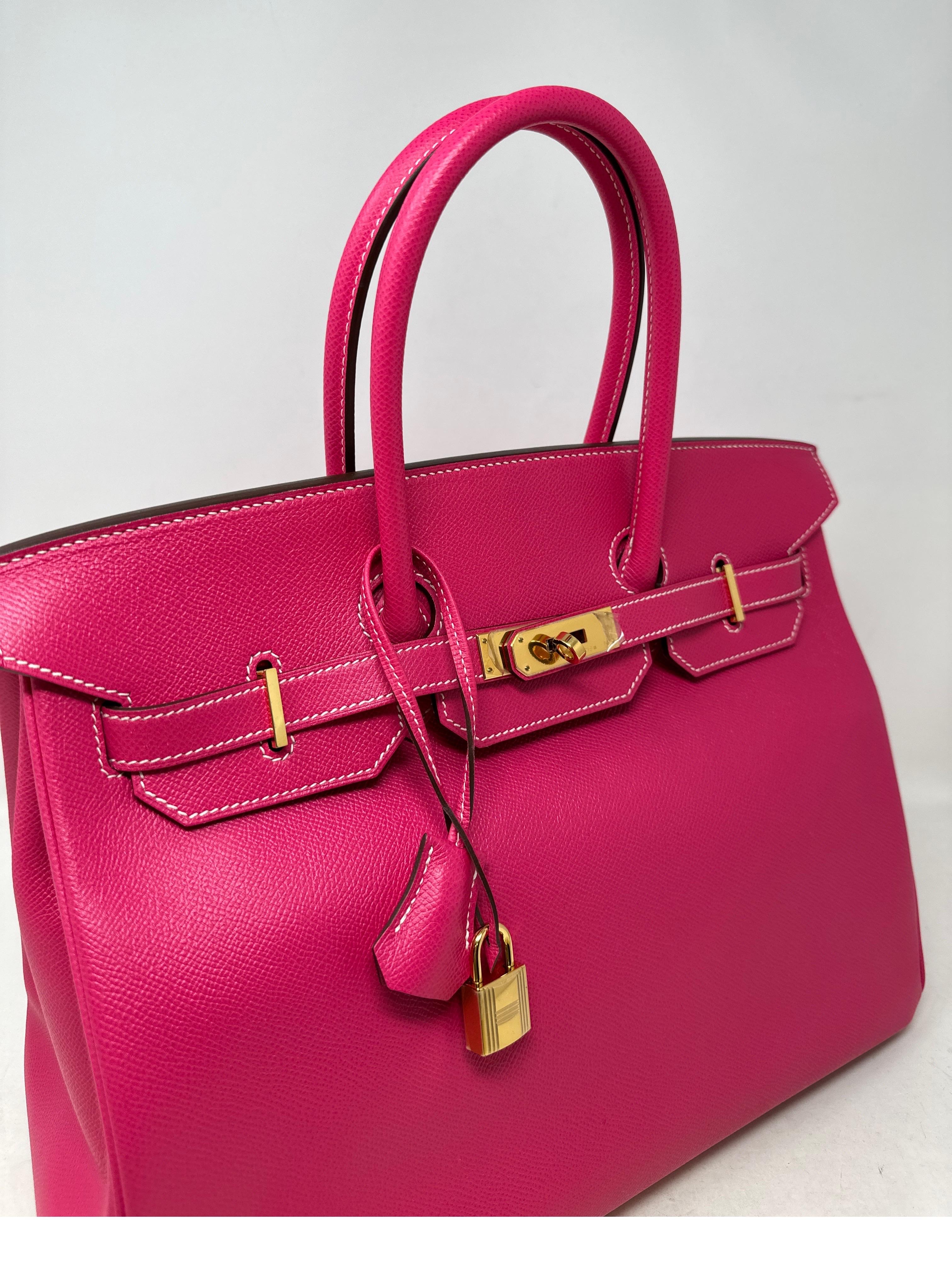 Hermes Rose Tyrien Birkin 35 Bag  1