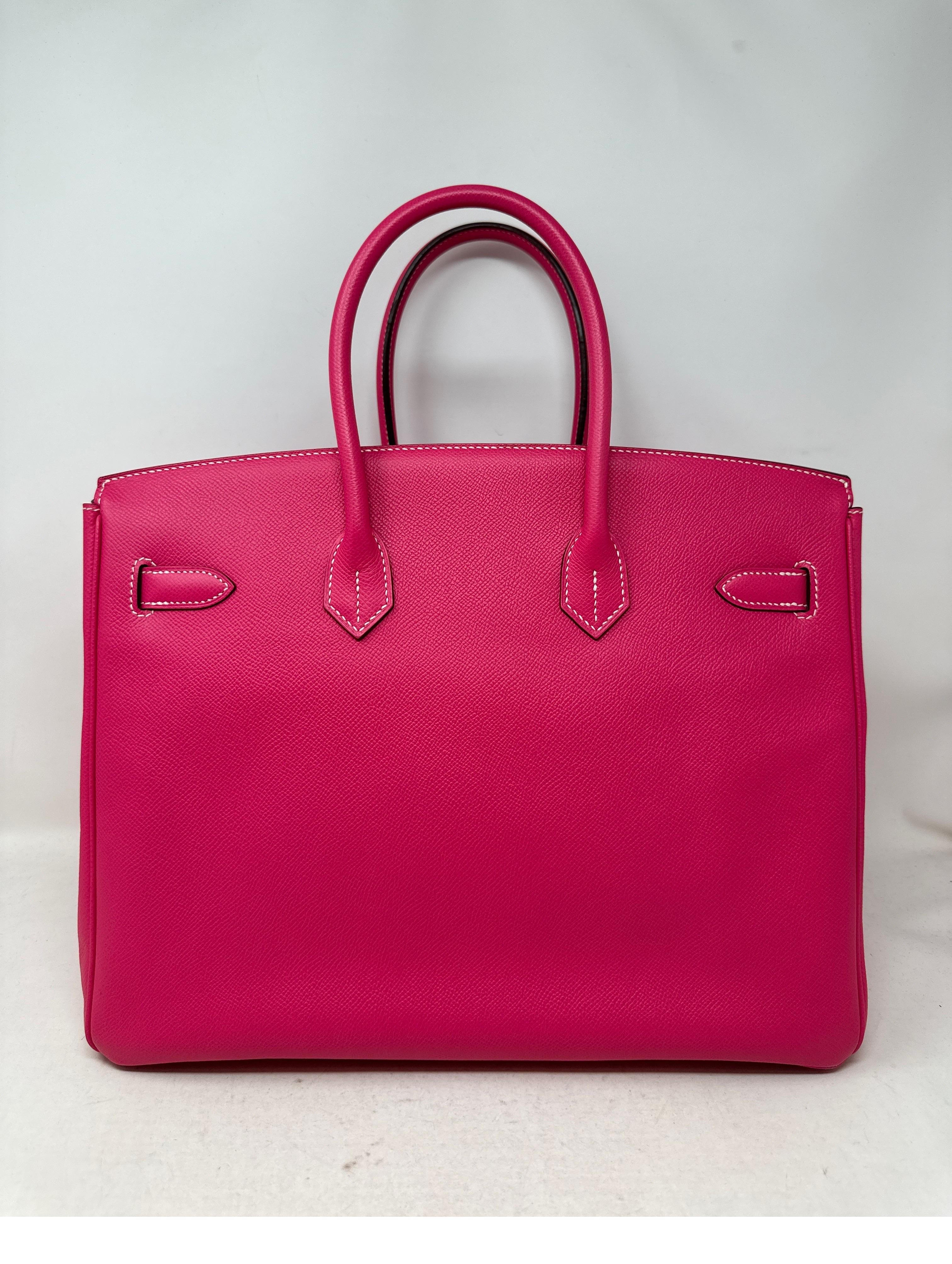 Women's or Men's Hermes Rose Tyrien Birkin 35 Bag