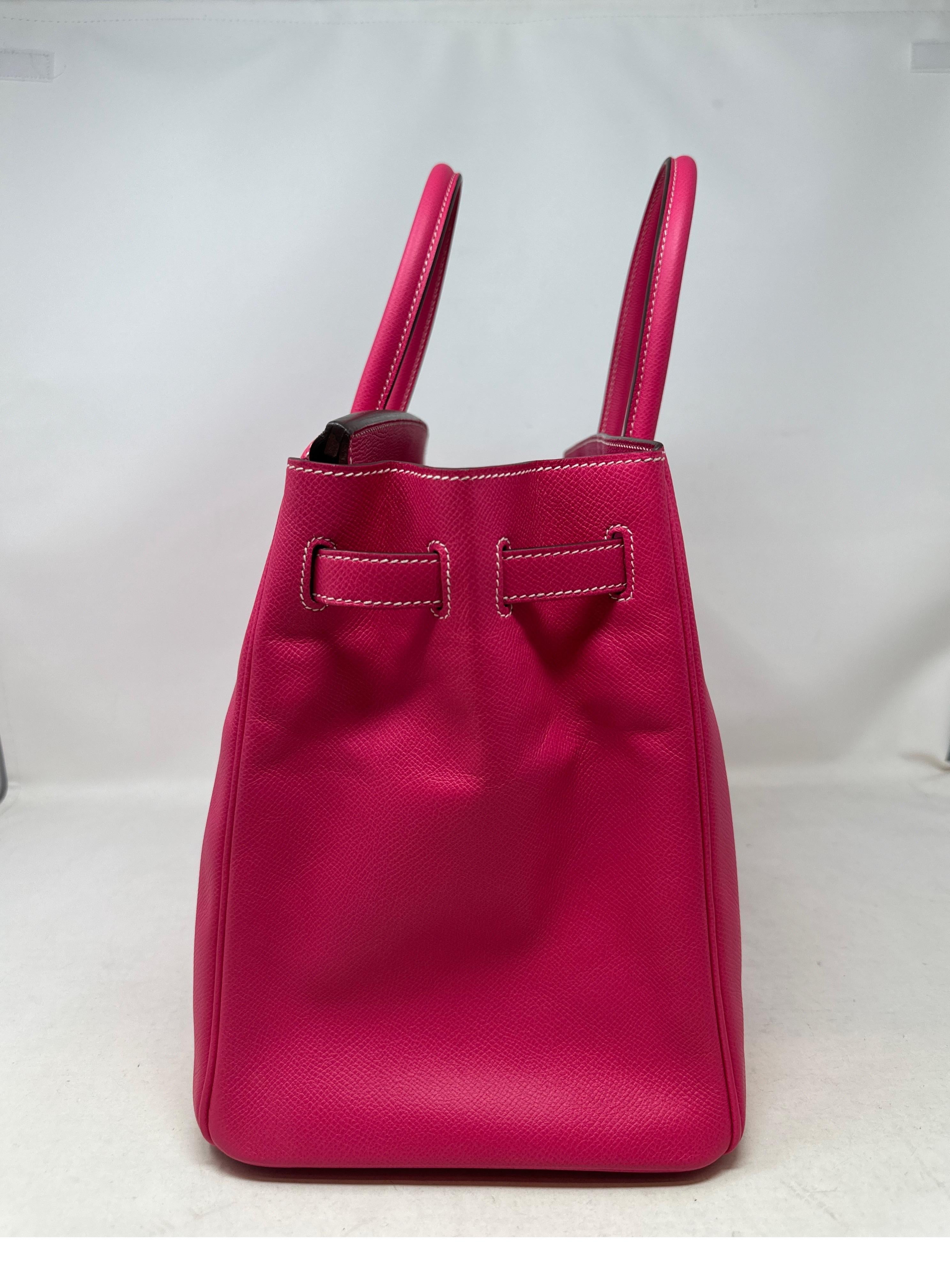 Hermes Rose Tyrien Birkin 35 Bag 1