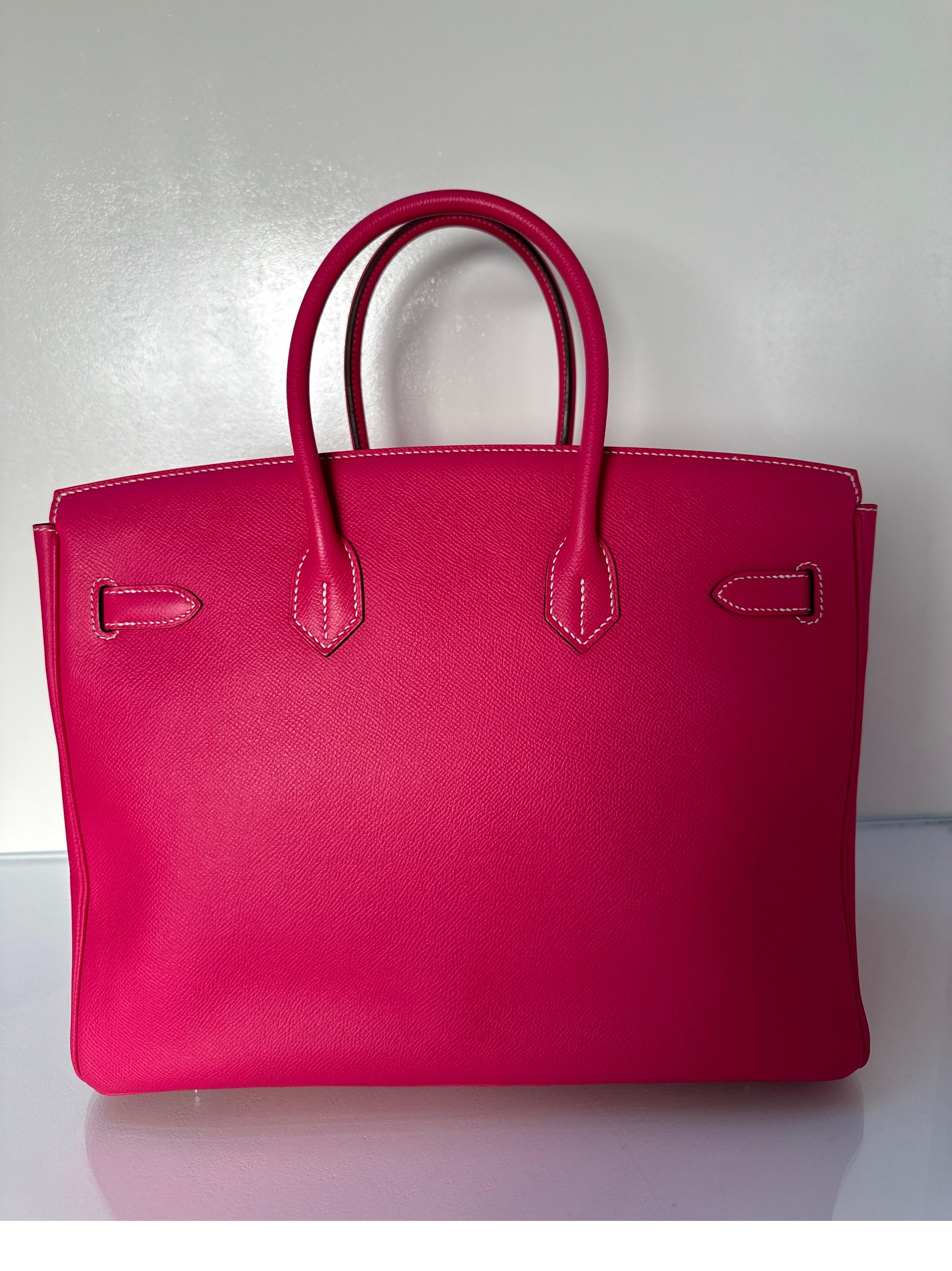 Women's or Men's Hermes Rose Tyrien Birkin 35 Bag