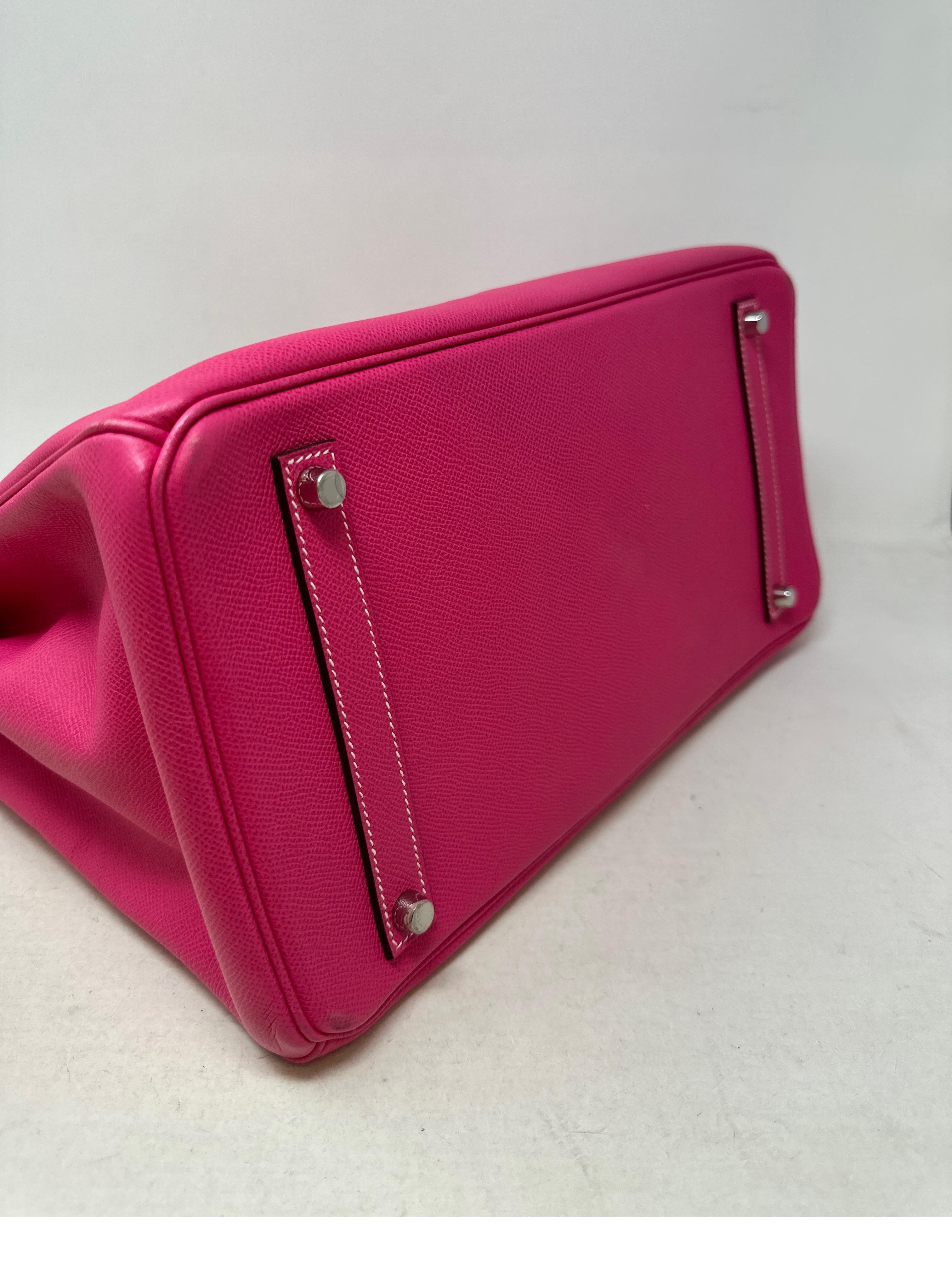 Hermes Rose Tyrien Birkin 35 Bag 1