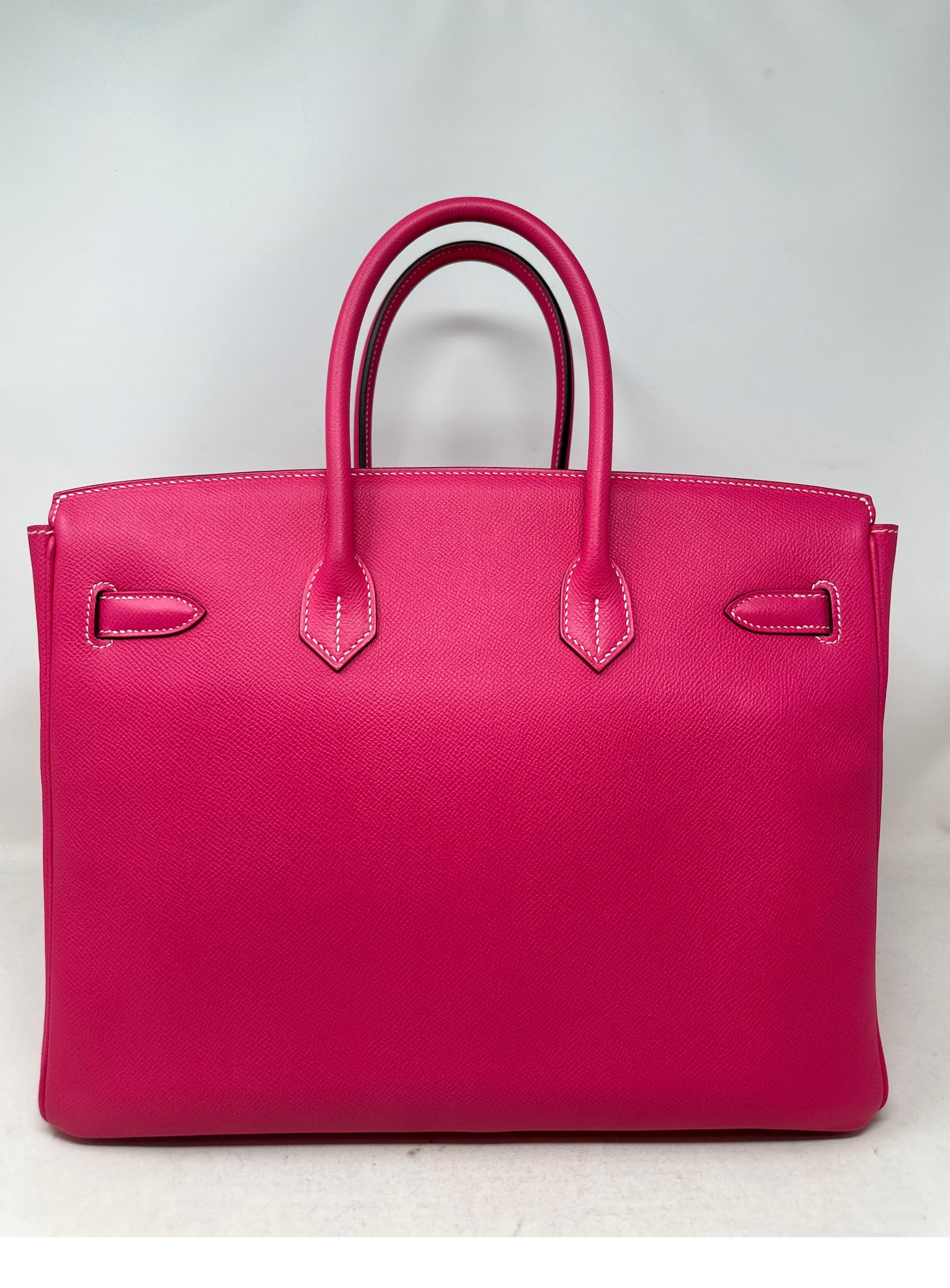 Hermes Rose Tyrien Birkin 35 Bag For Sale 2