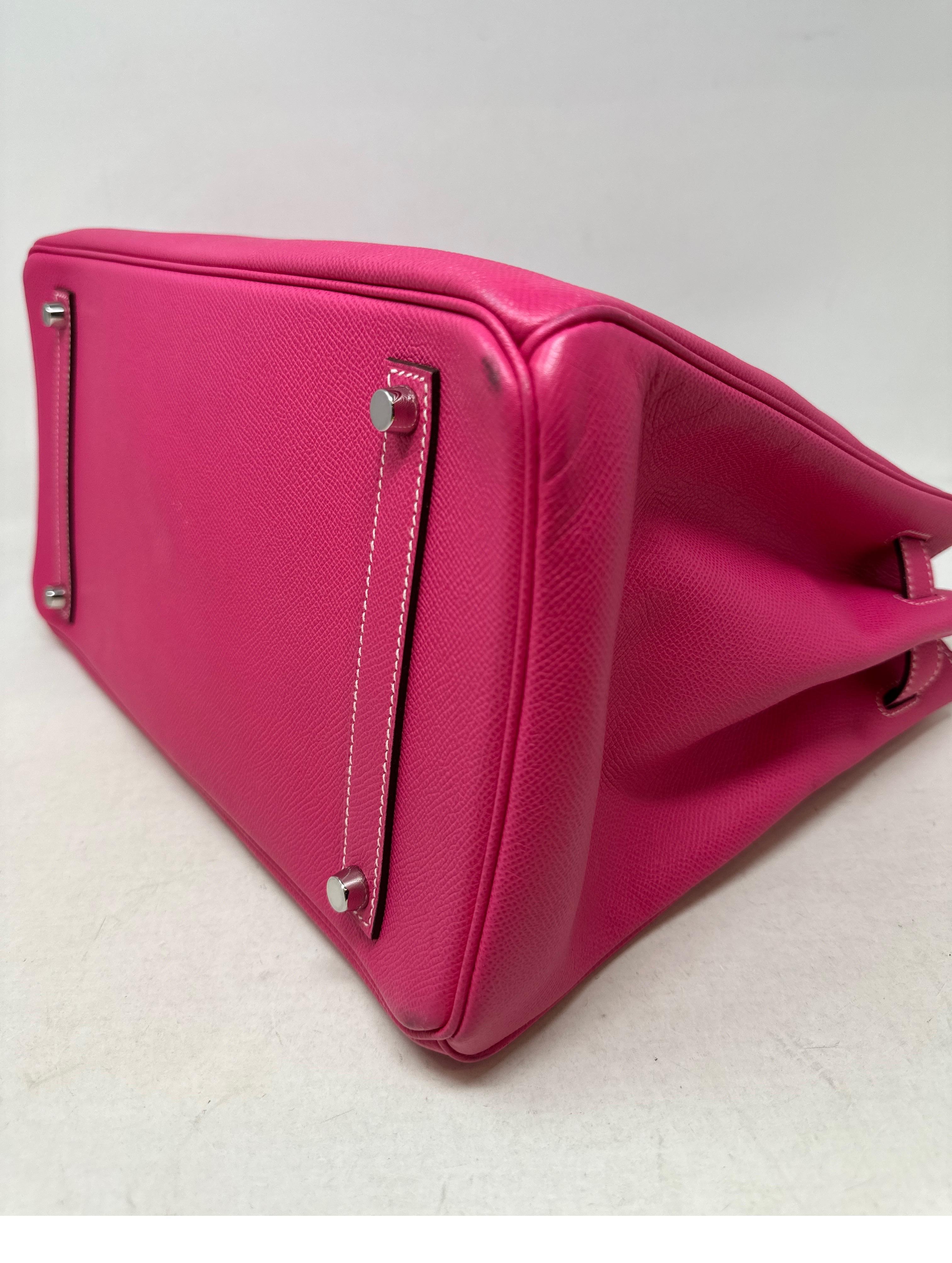 Hermes Rose Tyrien Birkin 35 Bag 2
