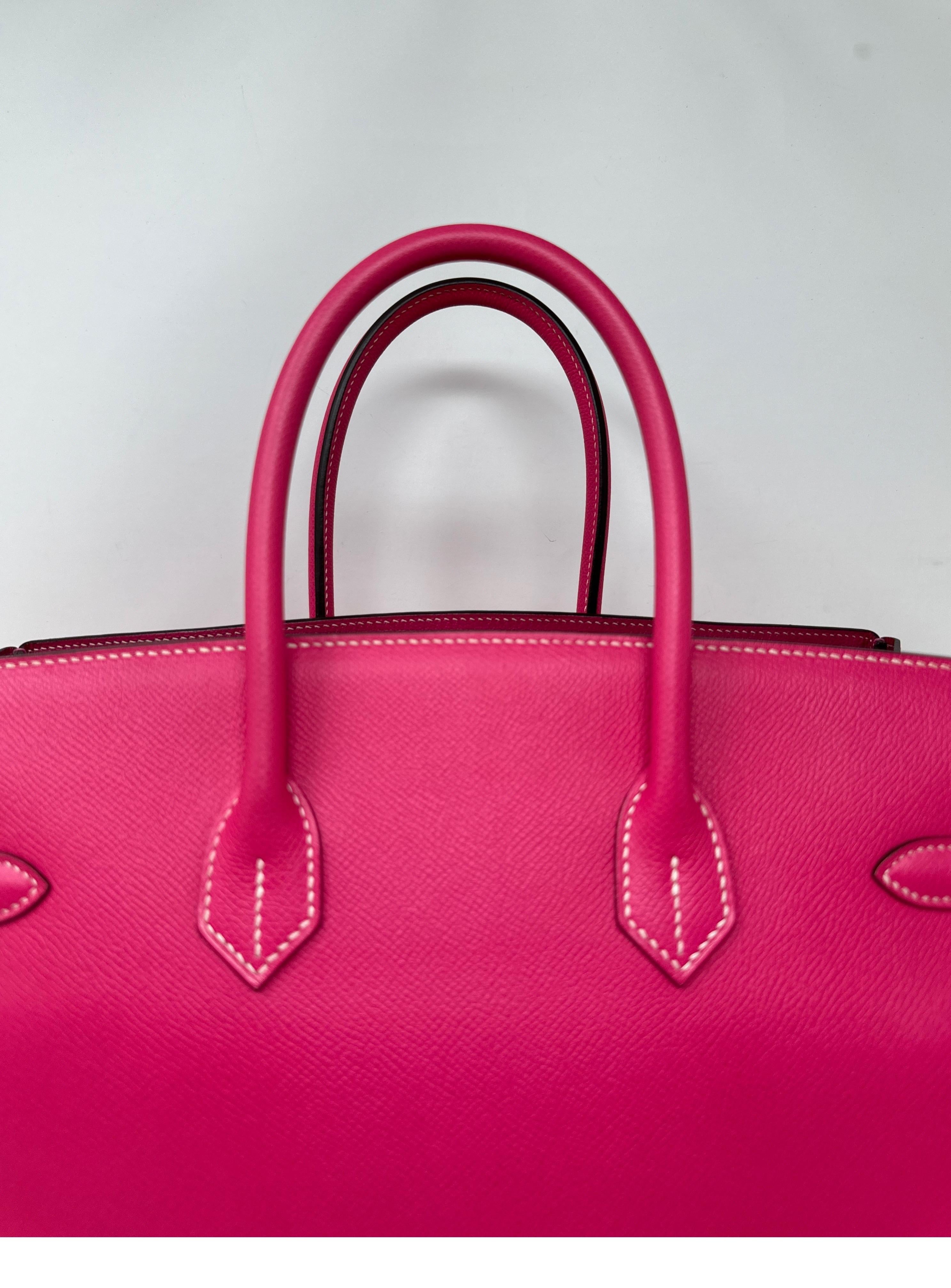 Hermes Rose Tyrien Birkin 35 Bag For Sale 3