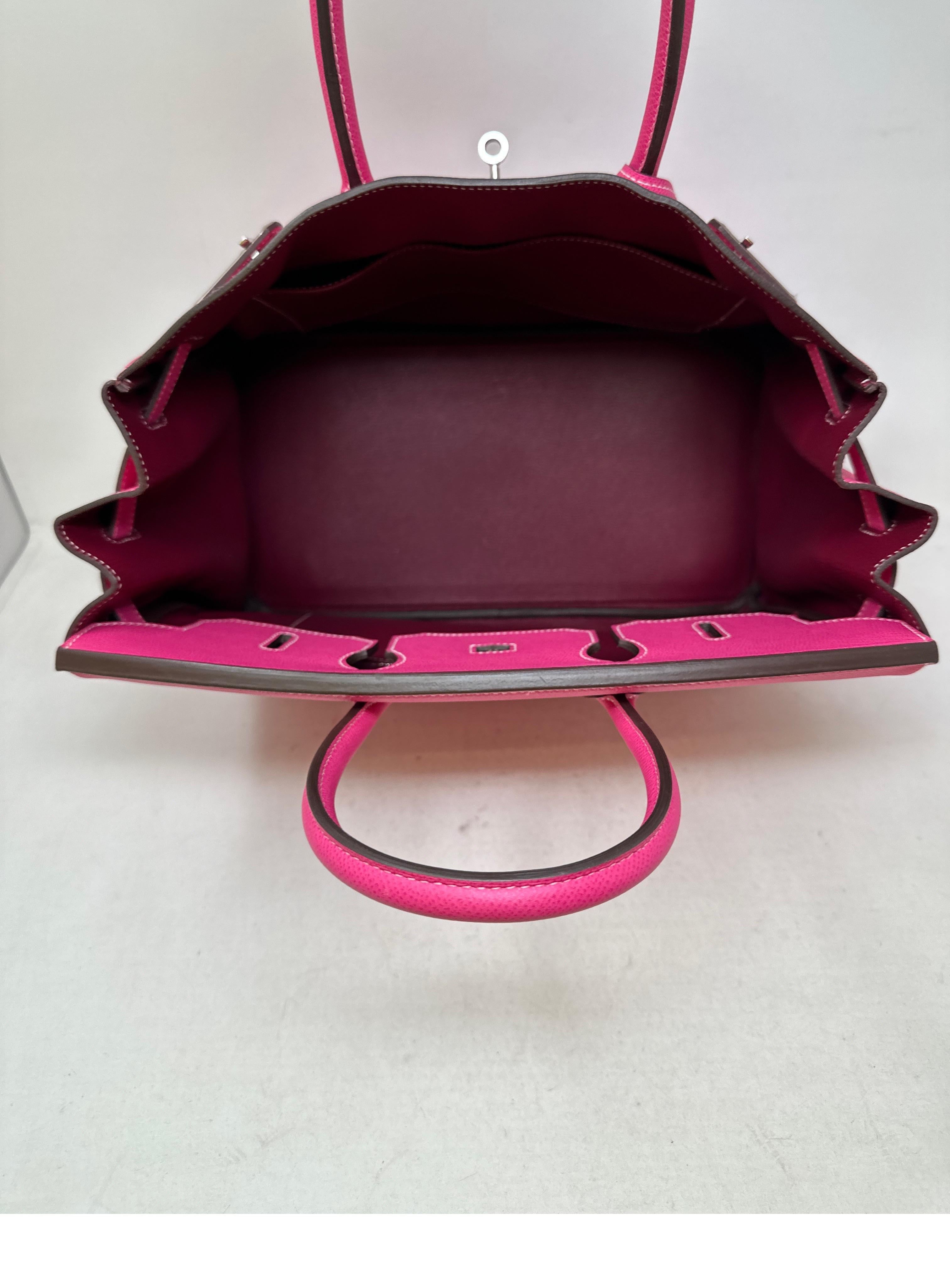 Hermes Rose Tyrien Birkin 35 Bag 4