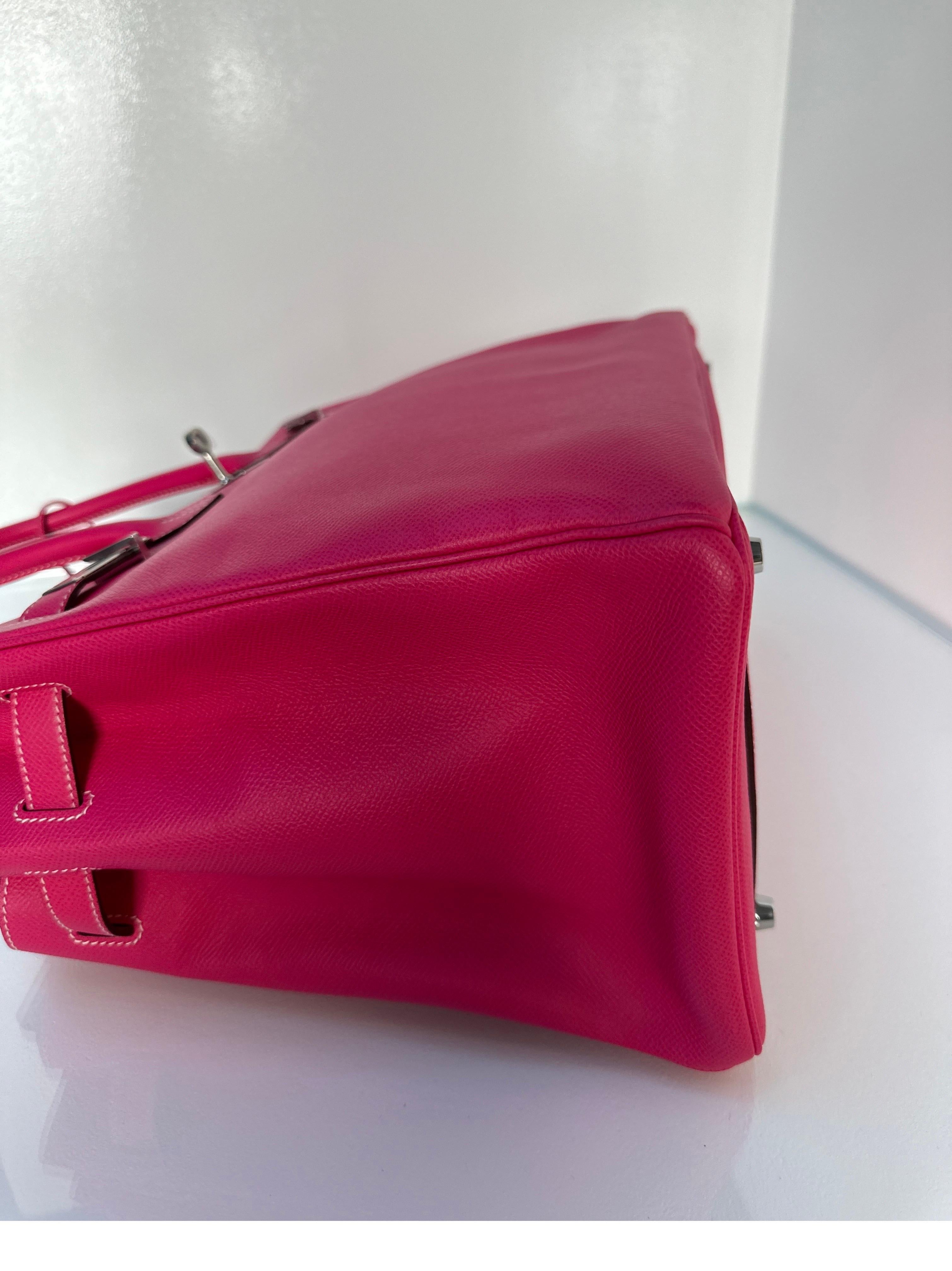 Hermes Rose Tyrien Birkin 35 Bag 4